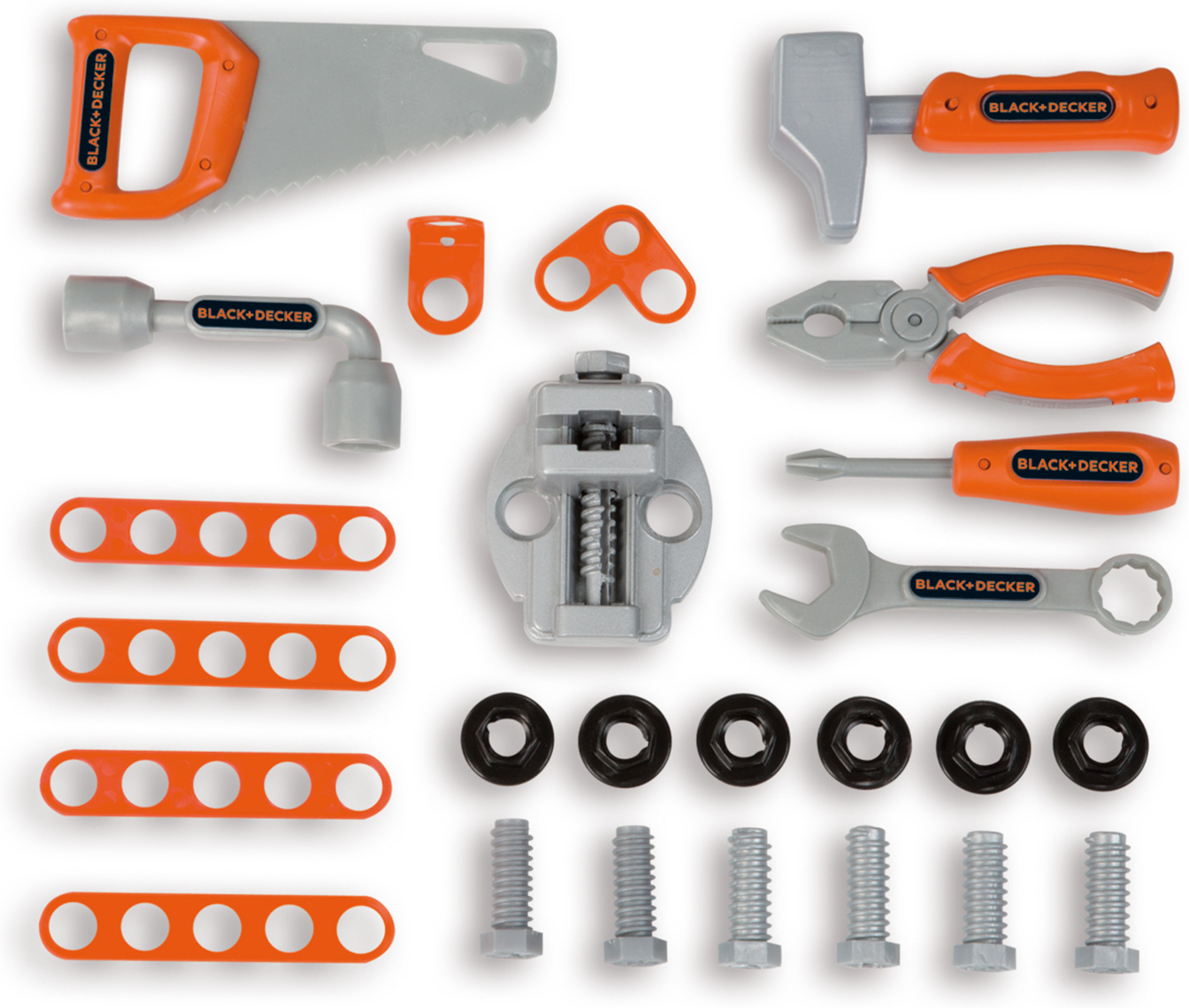 Smoby Black+Decker Banco Da Lavoro Bricolo Builder, 87 Accessori, Fai Da Te Per Bambini 3+, Fabbricazione Francese