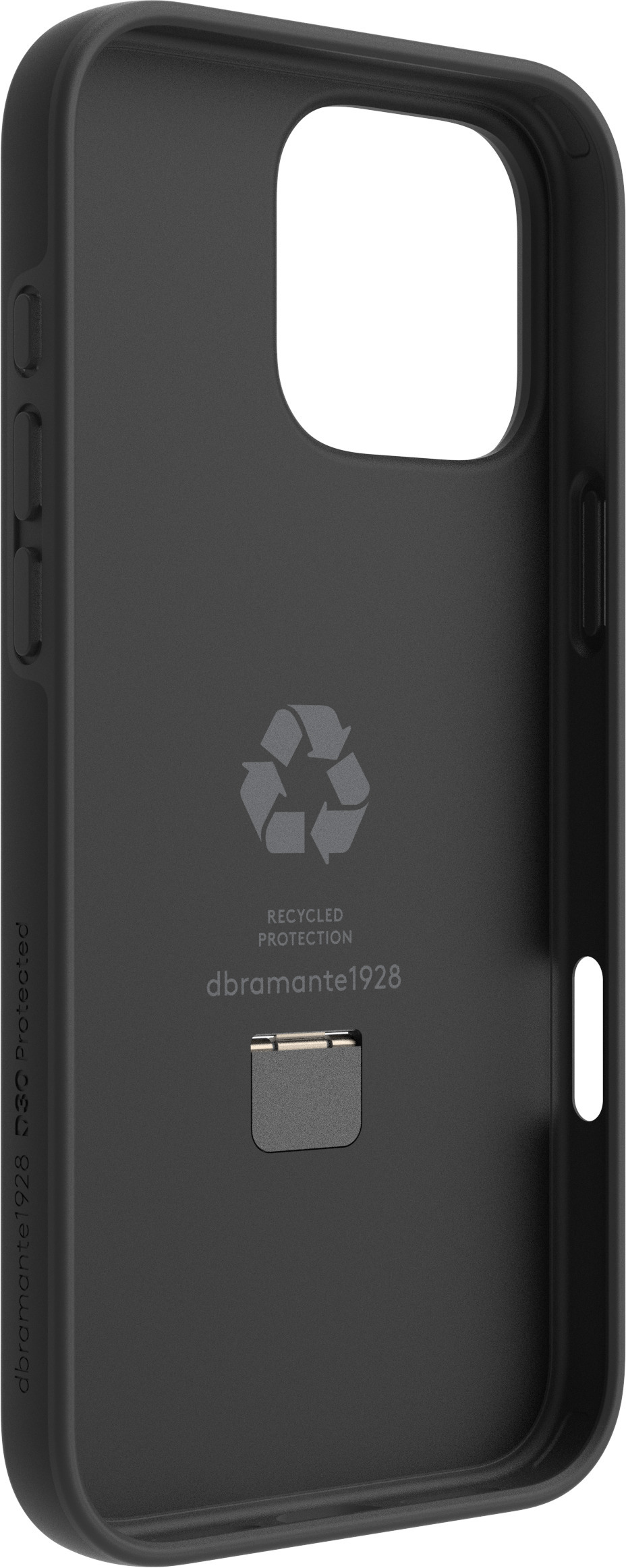 Dbramante1928 Iceland Ultra D3O MagSafe Kickstand -suojakotelo, iPhone 16 Pro Max, musta
