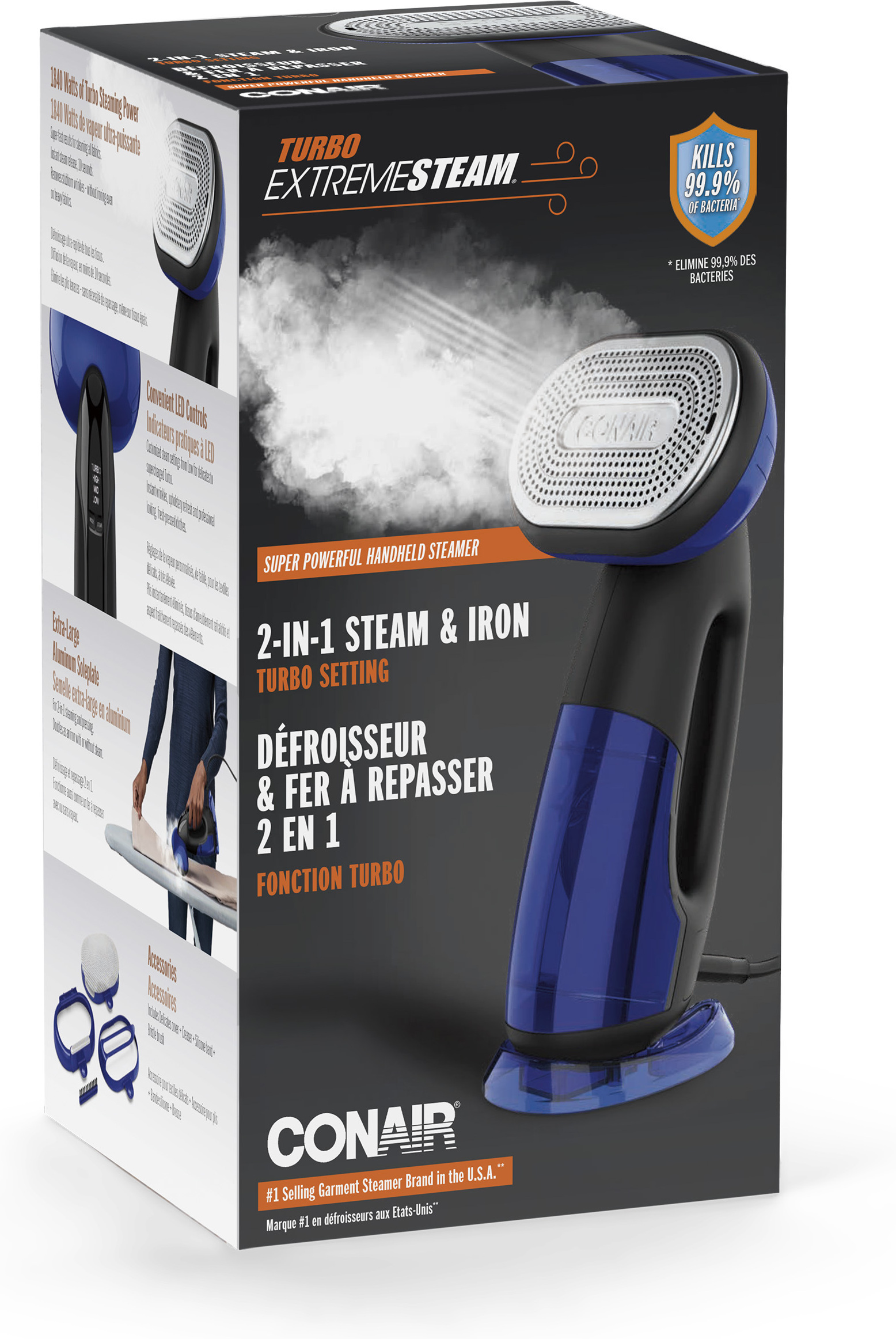 Conair Steam & Iron Turbo 2 in 1 GS108E vaatehöyrystin