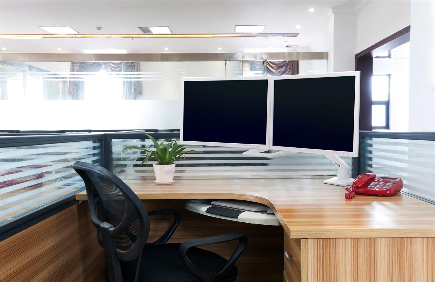 Ergotron HX Desk Dual Monitor Arm monitorivarsi, valkoinen