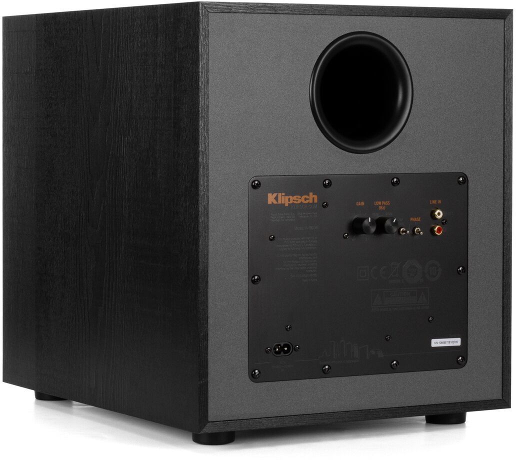Klipsch R100SW subwoofer, musta
