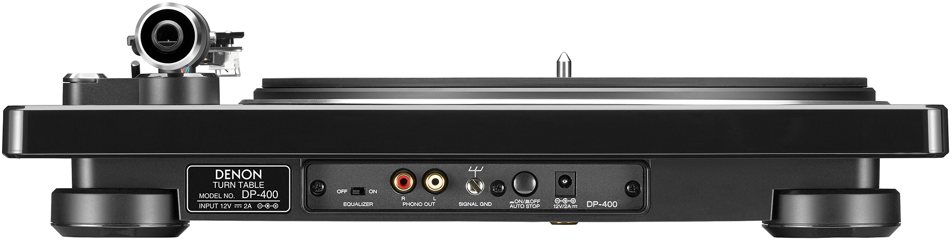 Denon DP-400 -levysoitin, musta