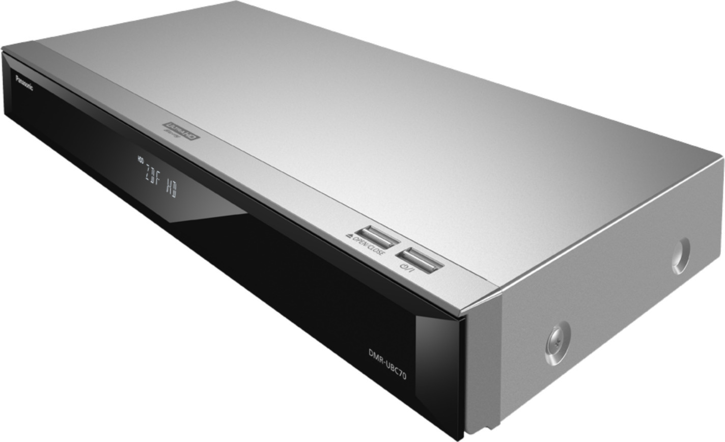 Panasonic DMR-UBC70EGS 4K UHD -skaalaava Blu-ray -soitin ja 500 Gt HD-digiboksi, hopea