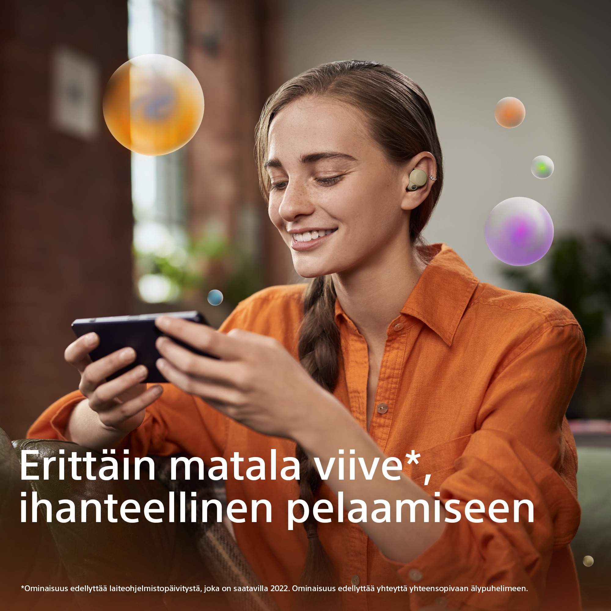 Sony LinkBuds S -langattomat vastamelunappikuulokkeet, ecru
