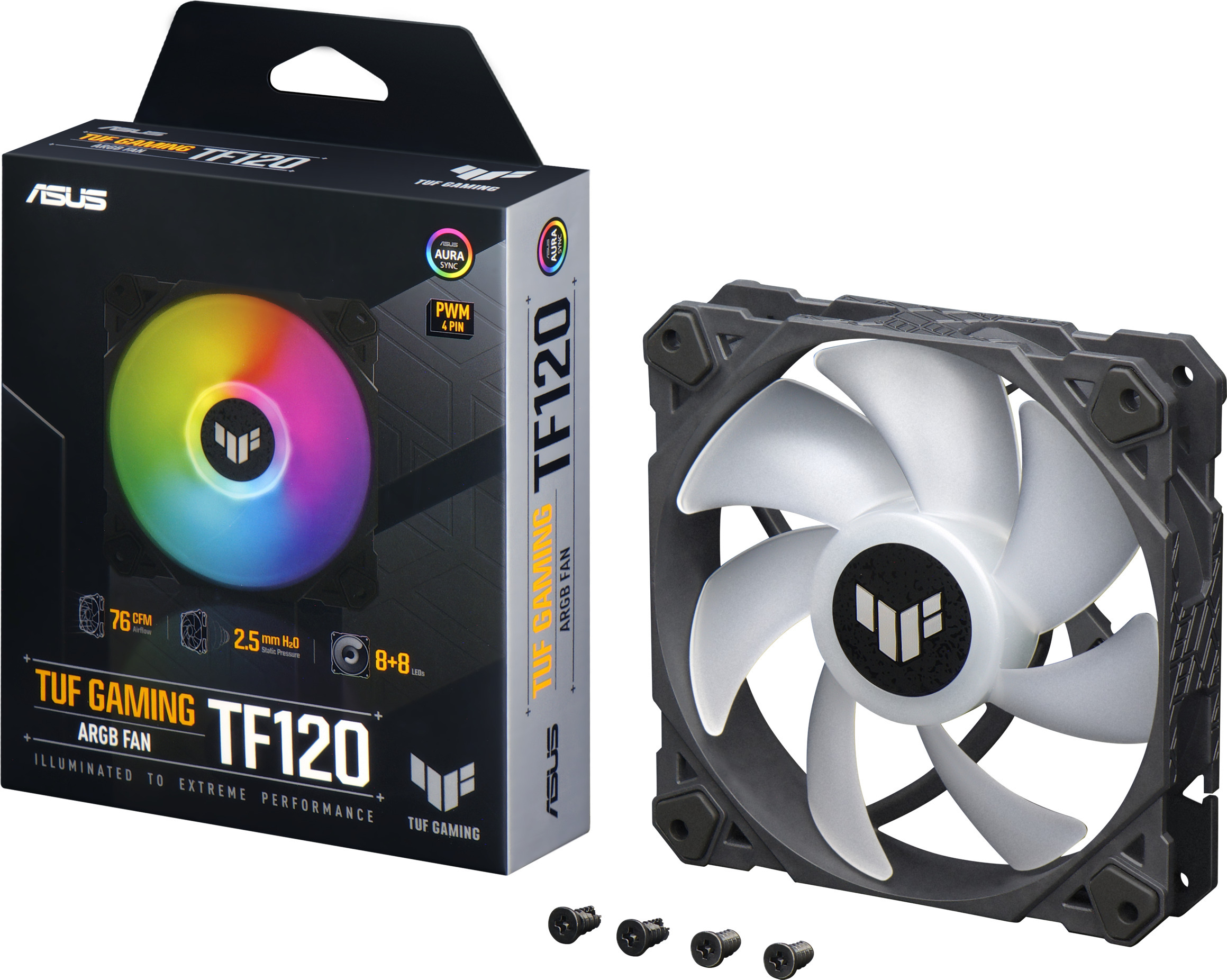 Asus TUF Gaming TF 120 ARGB PWM -tuuletin, 120 mm