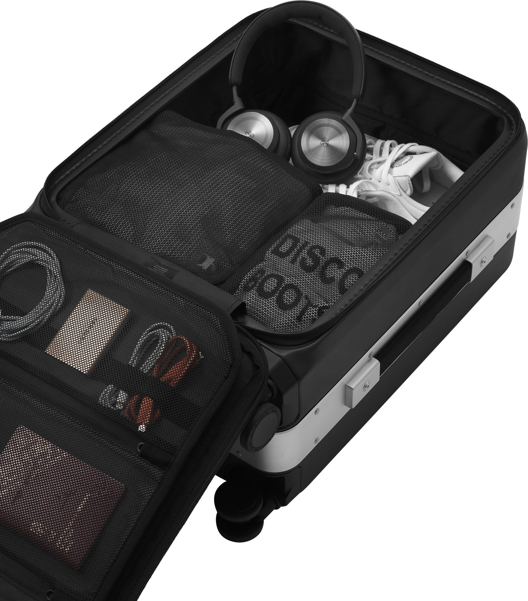 Db The Ramverk Pro Front-Access Cabin Luggage -matkalaukku, 55 cm, musta/hopea