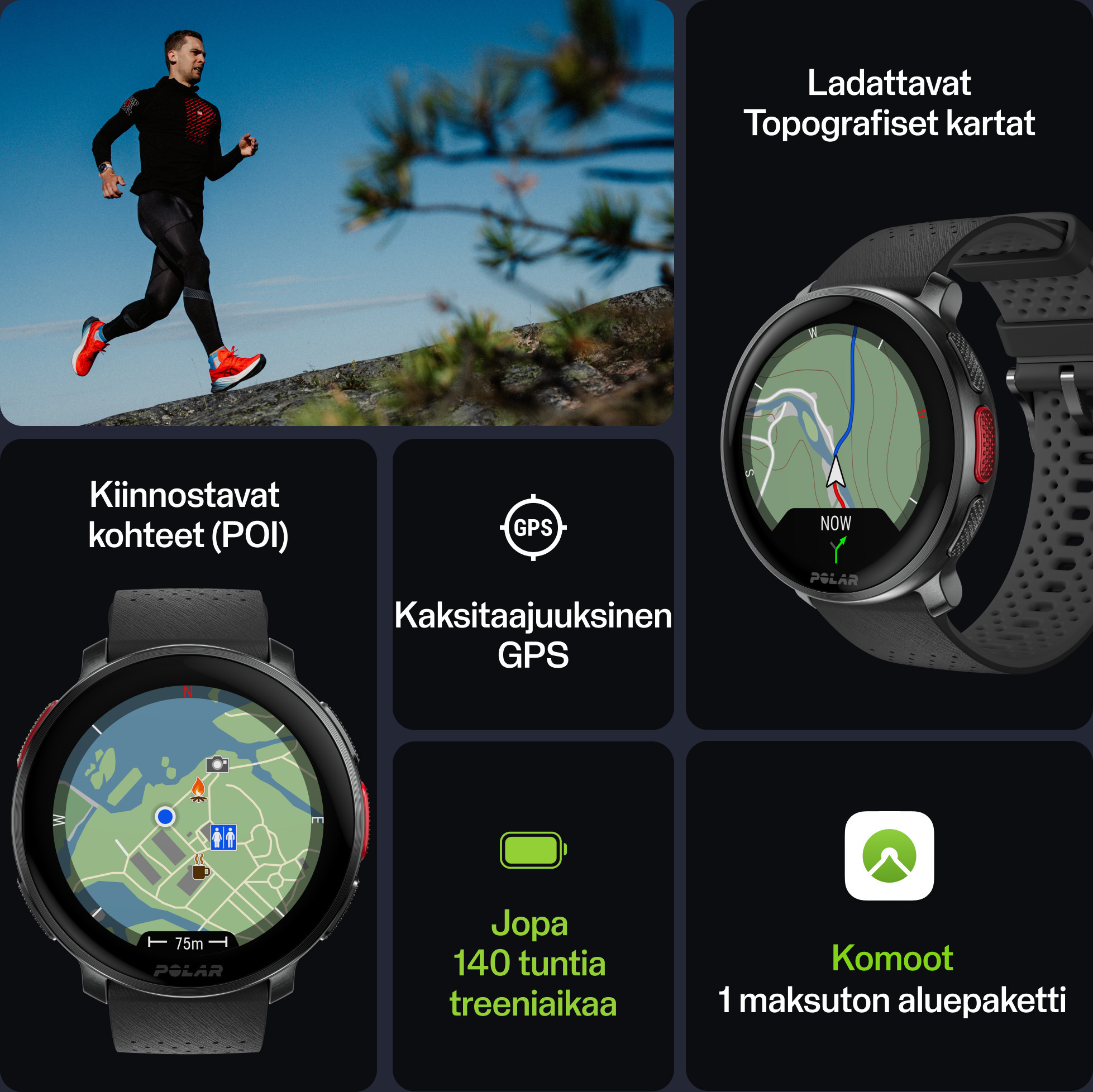 Polar Vantage V3 -premium-urheilukello, aprikoosi