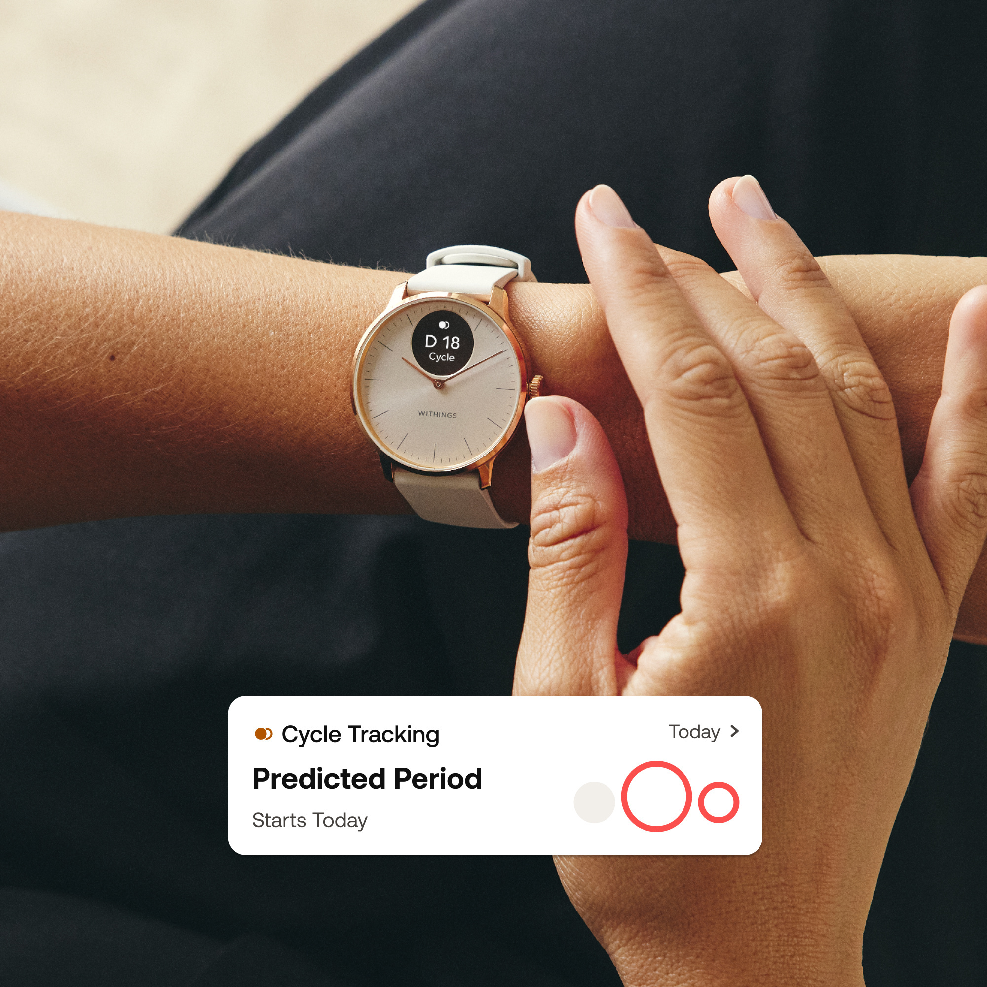 Withings Scanwatch Light -älykello, 37 mm, valkoinen / harmaa