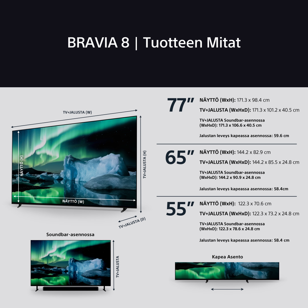 Sony 77" Bravia 8 – 4K OLED Google TV
