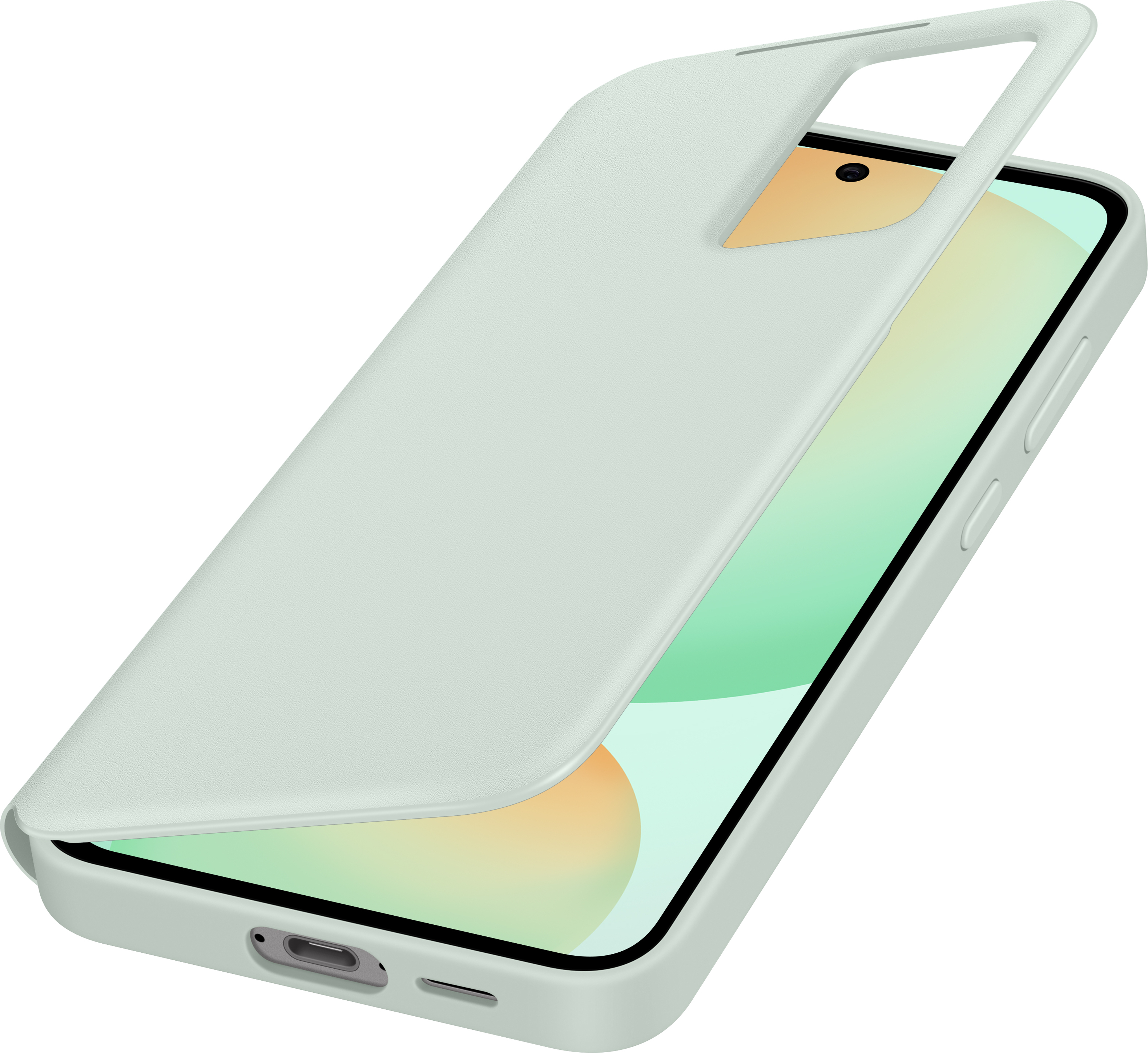 Samsung Galaxy S24 FE Smart View Wallet Case -lompakkokotelo, minttu