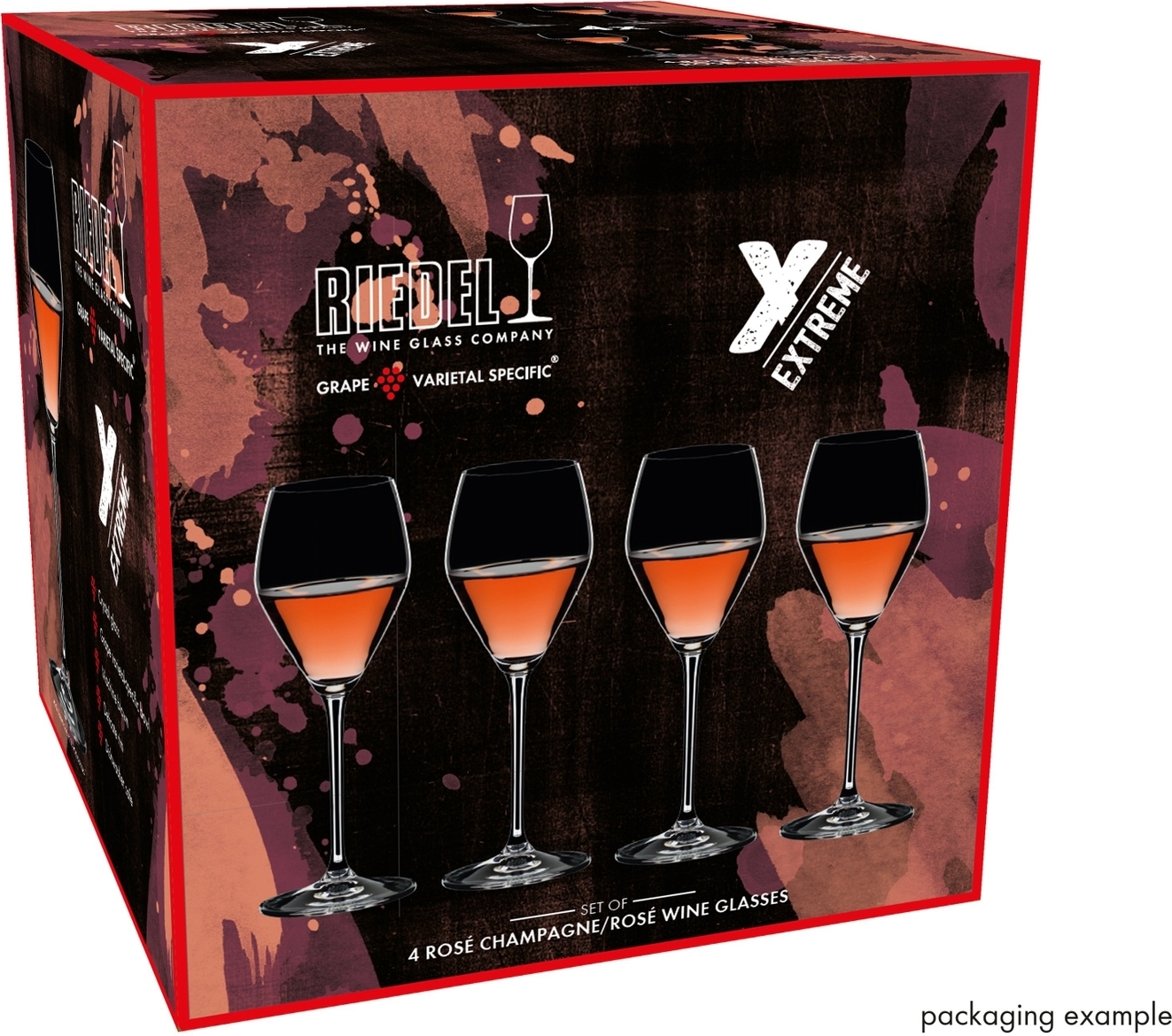 Riedel Extreme Rosé/Champagne viinilasi, kampanjapakkaus, 4 kpl