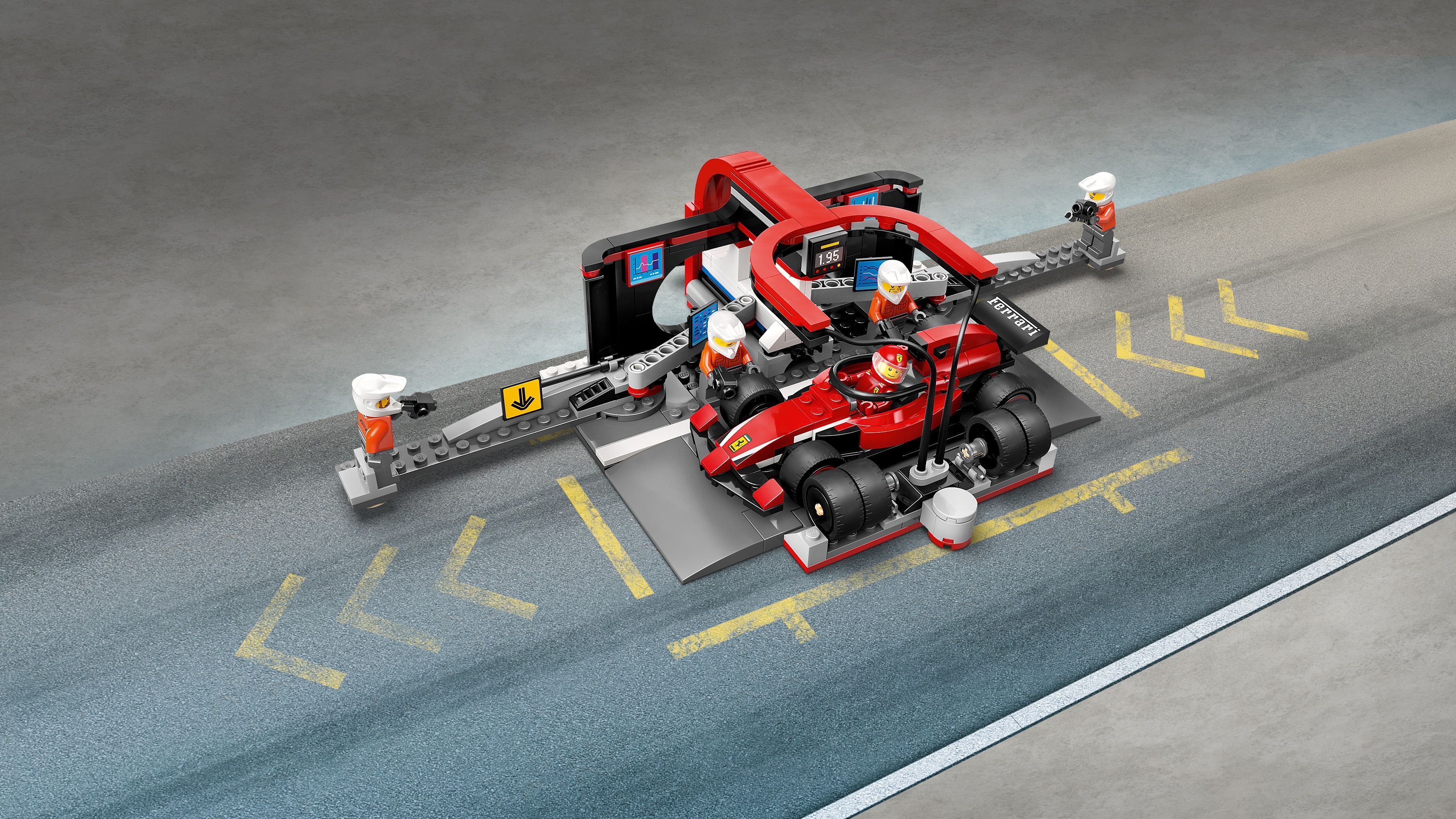 LEGO City 60443 – F1-varikkopysähdys ja varikkomiehistö sekä Ferrari-auto