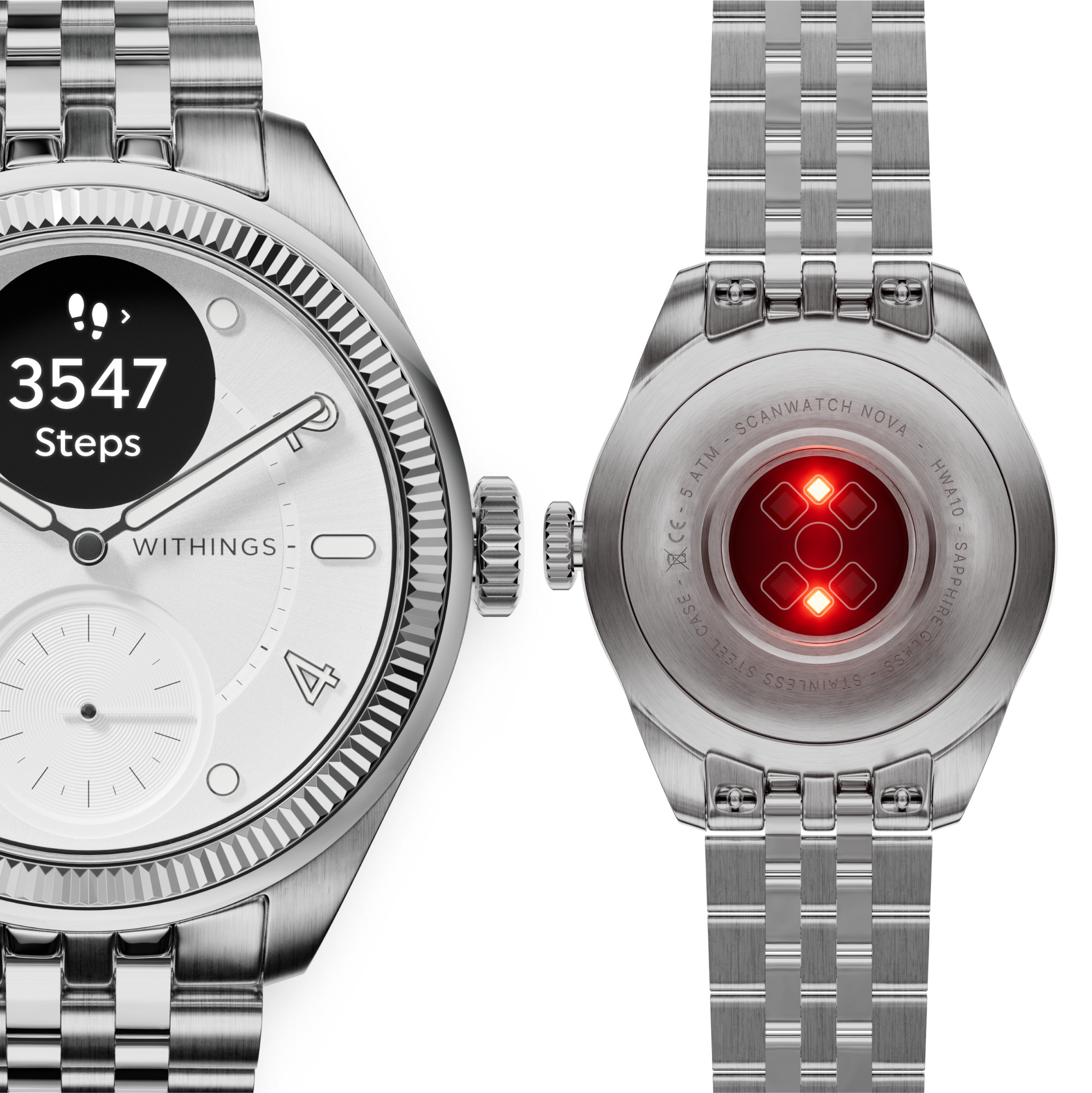 Withings Scanwatch Nova -älykello, 42 mm, Brilliant White