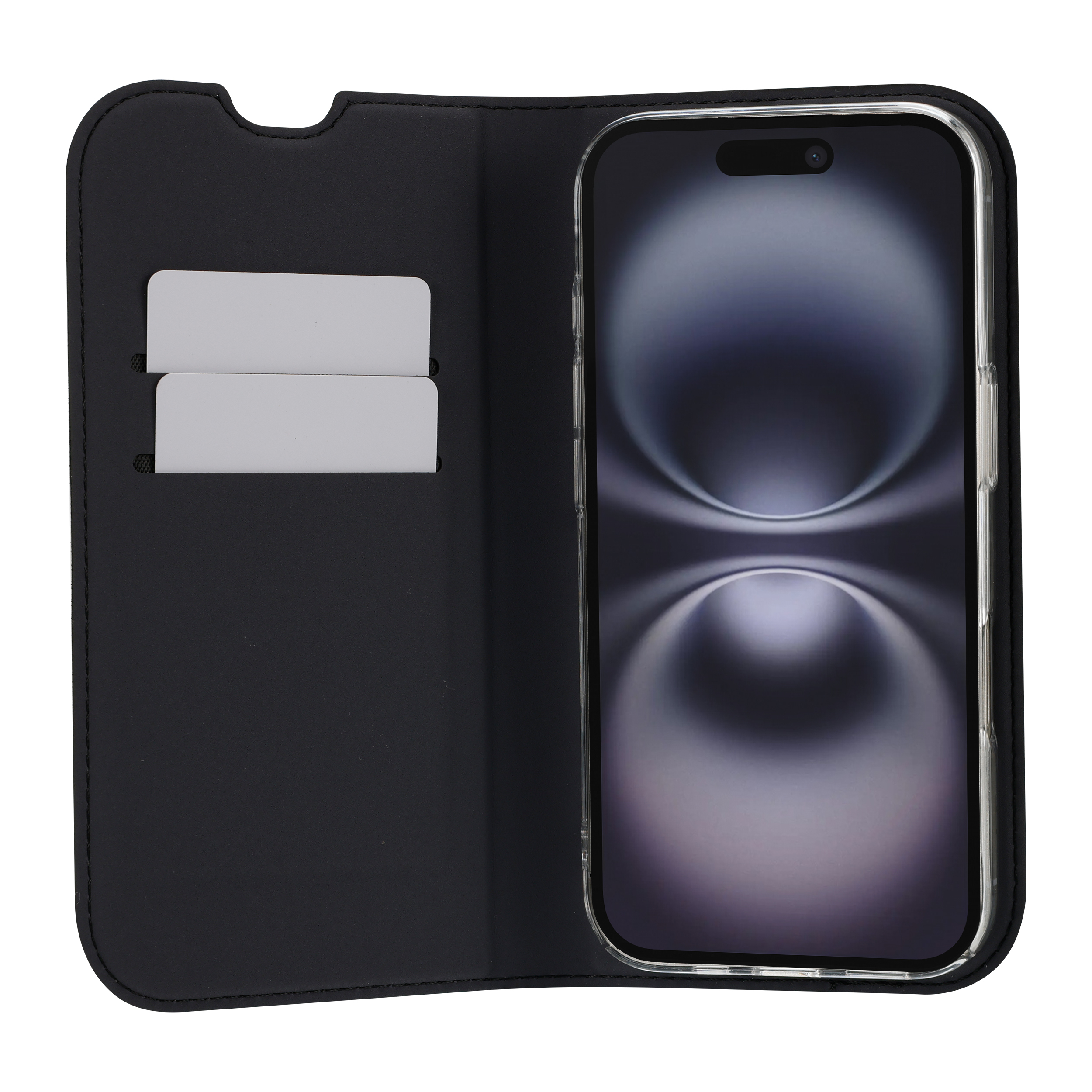 FoneKit BookCase suojakotelo, iPhone 17, musta