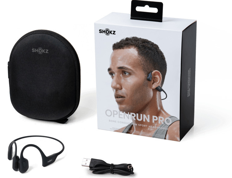 Shokz OpenRun Pro -luujohdekuulokkeet, musta
