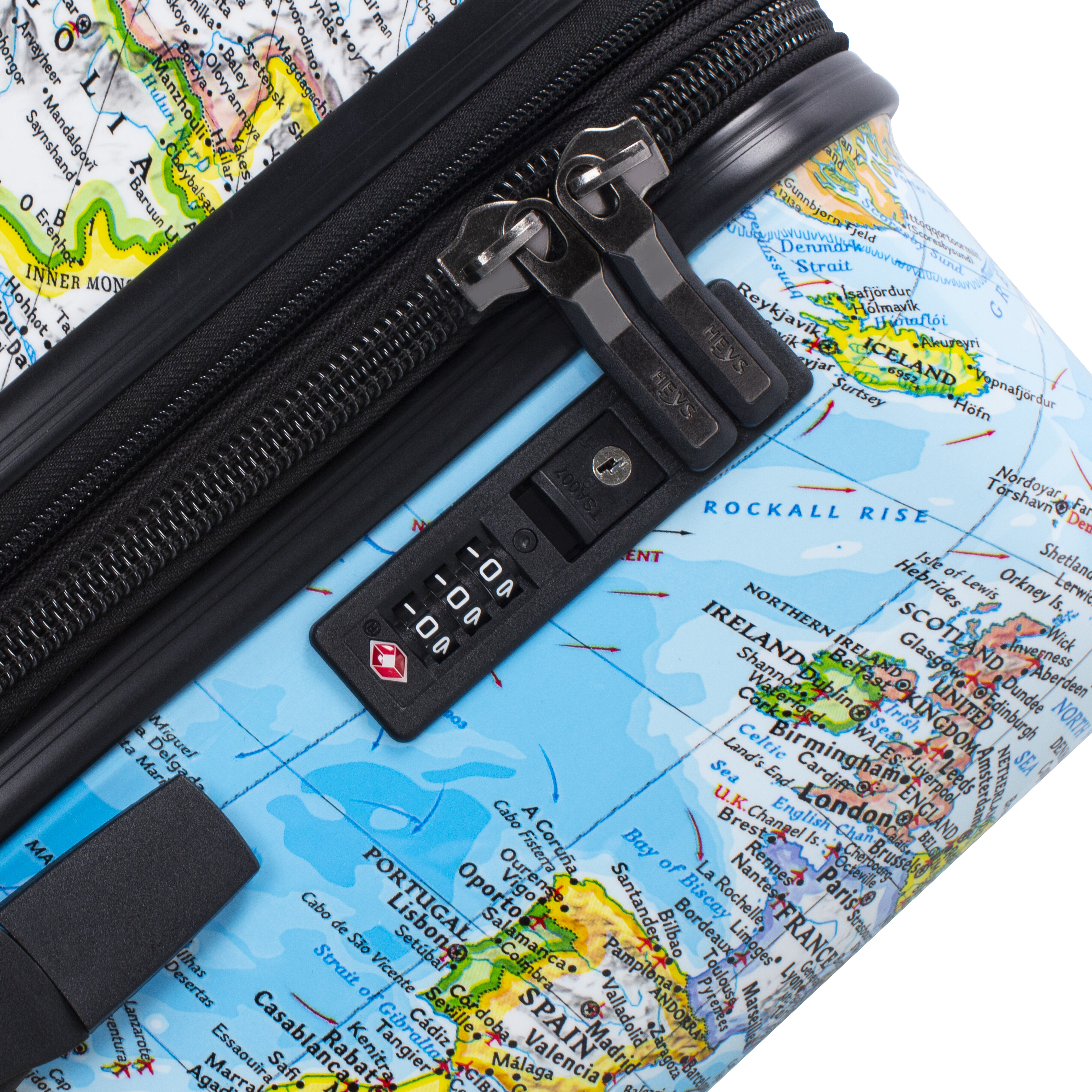 Heys Journey 3G Fashion Spinner 53 cm -matkalaukku, värillinen kartta