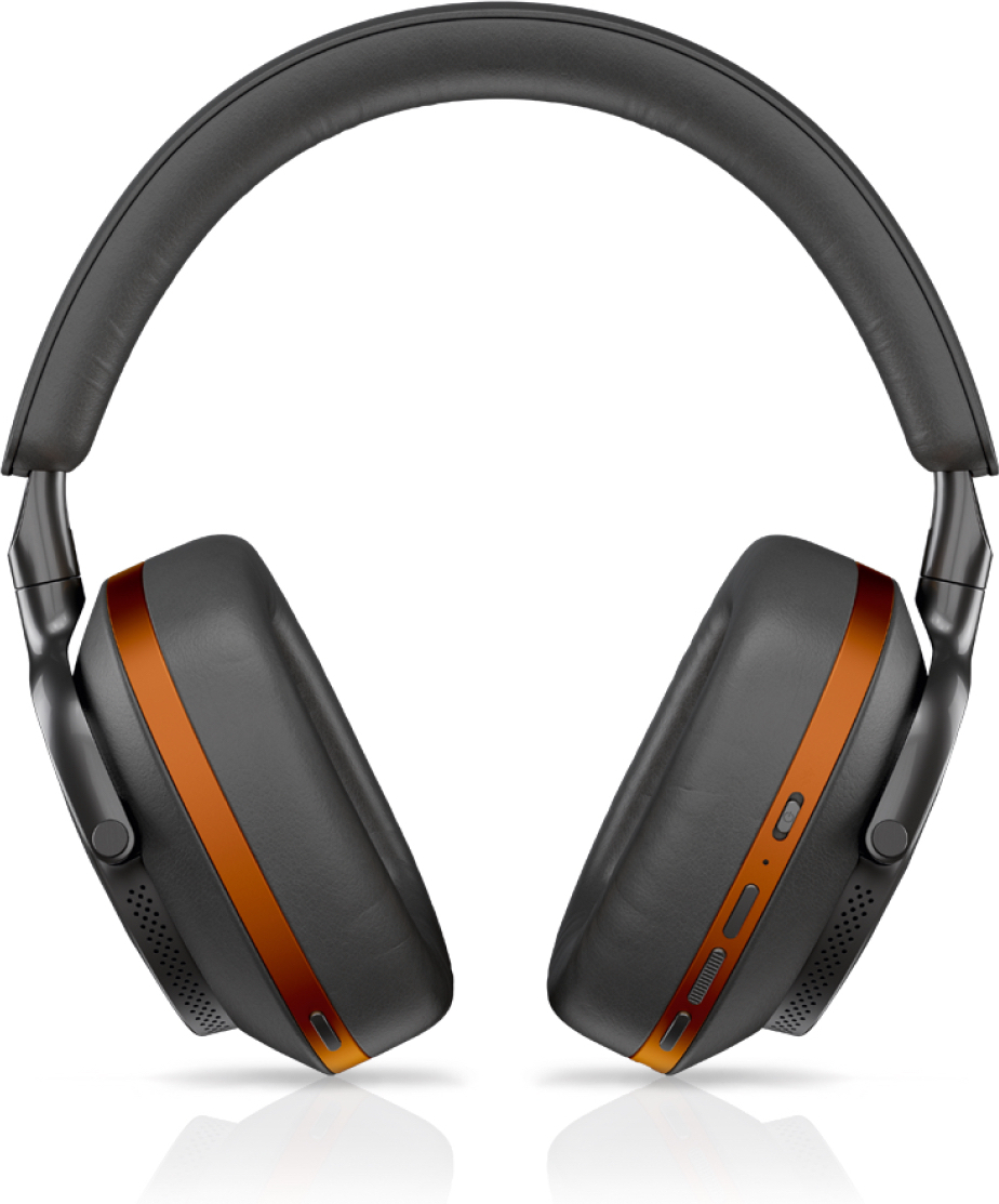 B&W Px8 McLaren Edition vastamelukuulokkeet, Galvanic Gray & Papaya Orange