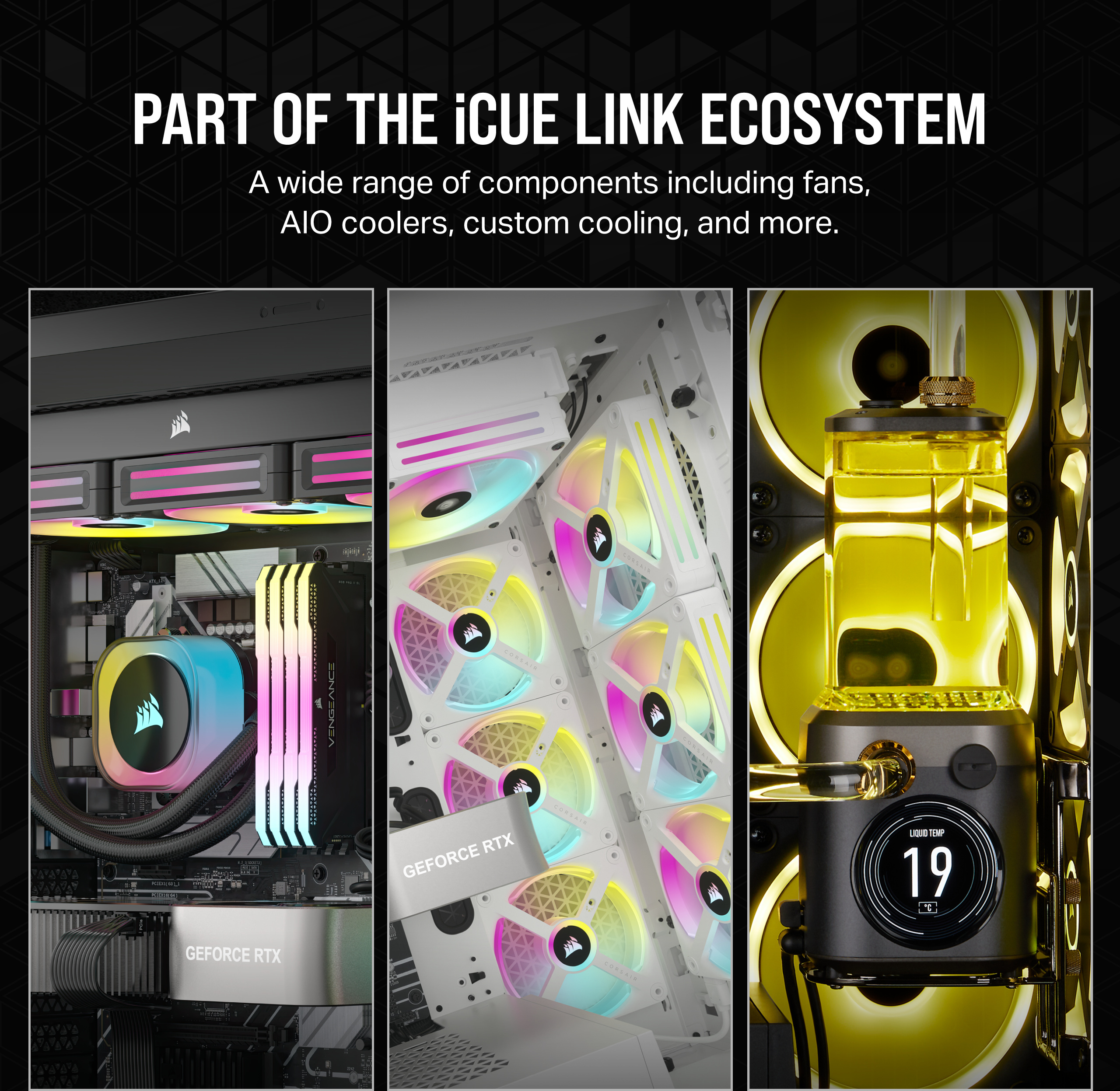 Corsair iCUE LINK H115i RGB -nestejäähdytysjärjestelmä, musta
