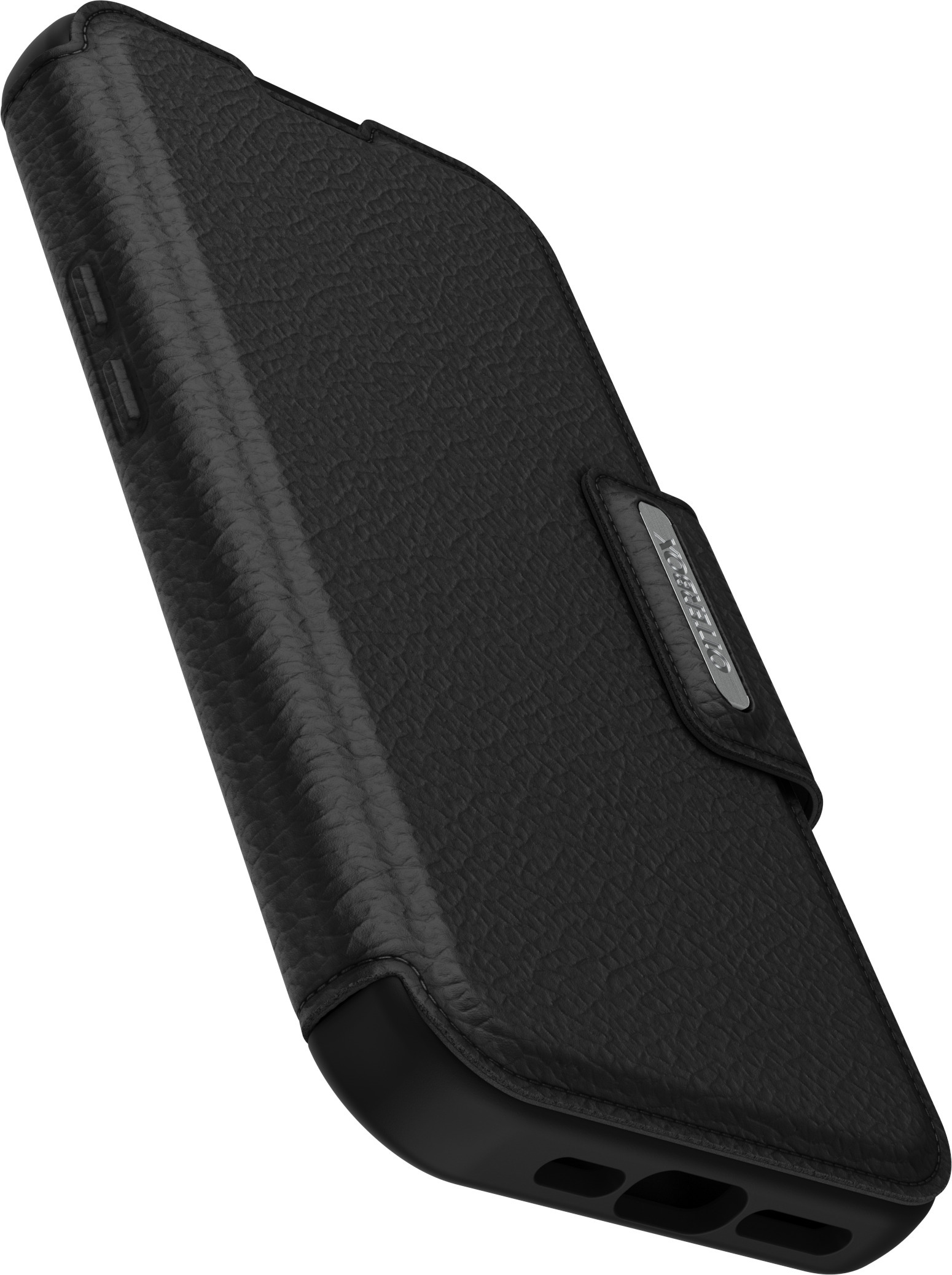 Otterbox Strada MagSafe -lompakkokotelo, iPhone 15 Pro, musta