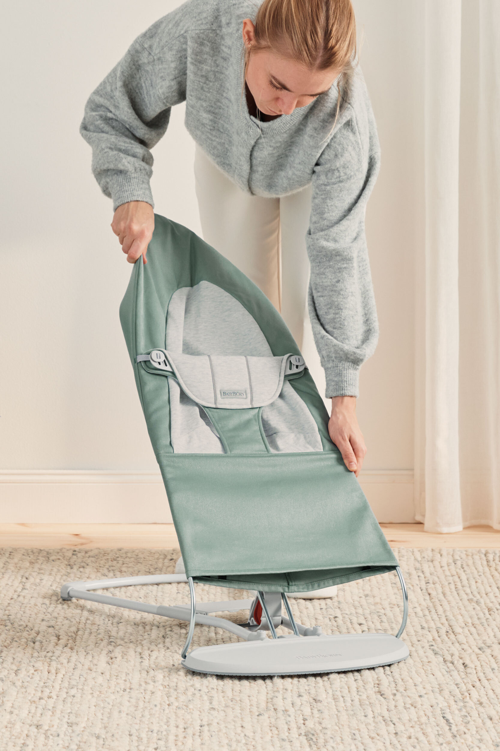 BabyBjörn Bouncer Balance Soft Woven -sitteri, jersey sage