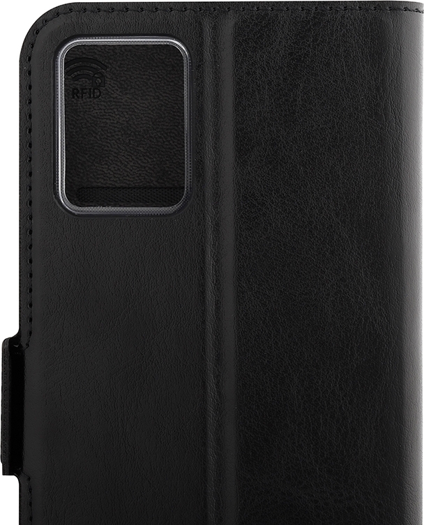Wave BookCase -suojakotelo, Motorola Moto E13, musta