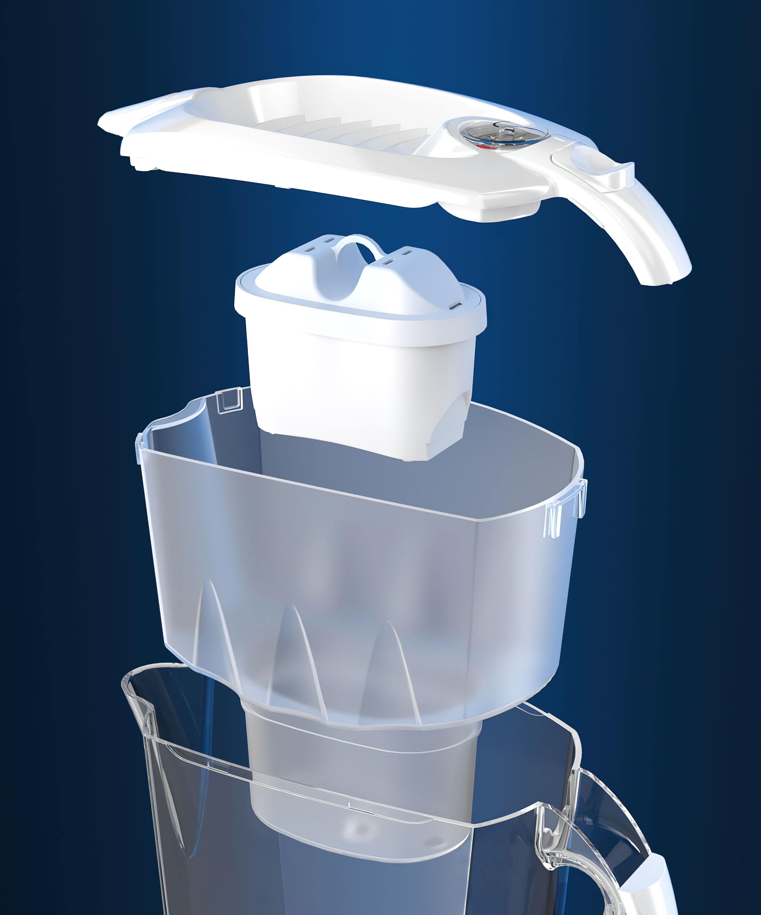 Aquaphor Amethyst MF+ vedensuodatuskannu, 2,8 L, valkoinen