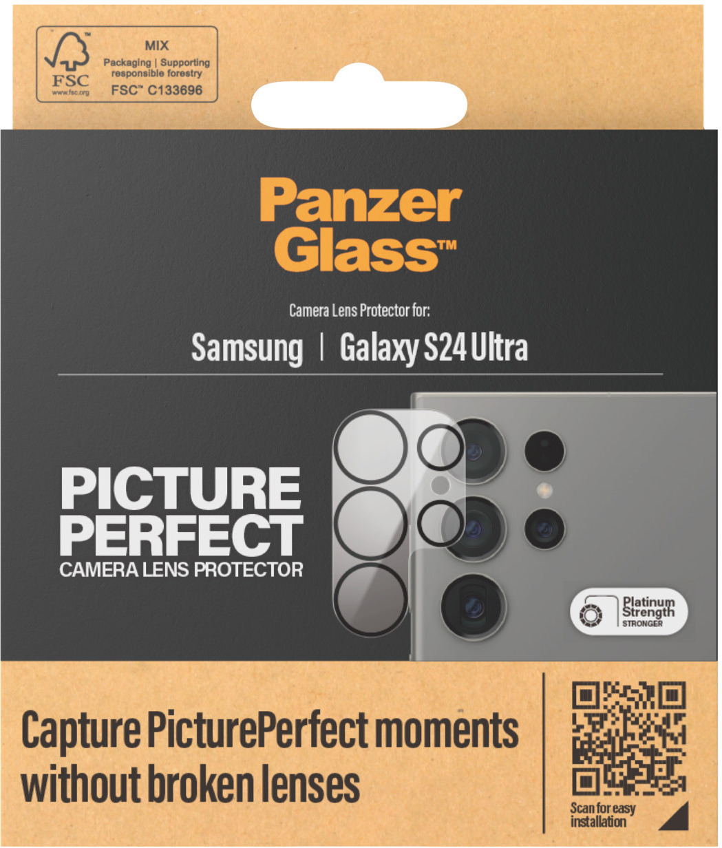 PanzerGlass PicturePerfect -kameran linssinsuoja, Samsung Galaxy S24 Ultra, musta