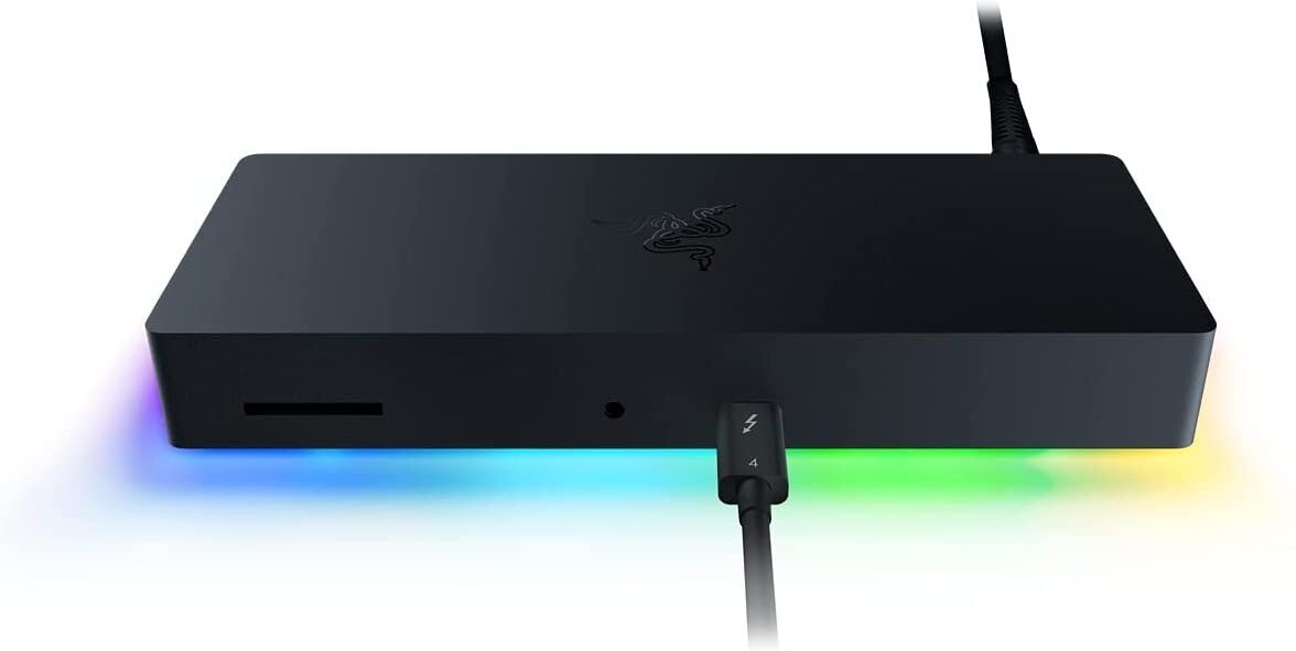 Razer Thunderbolt 4 Dock Chroma -telakointiasema, musta