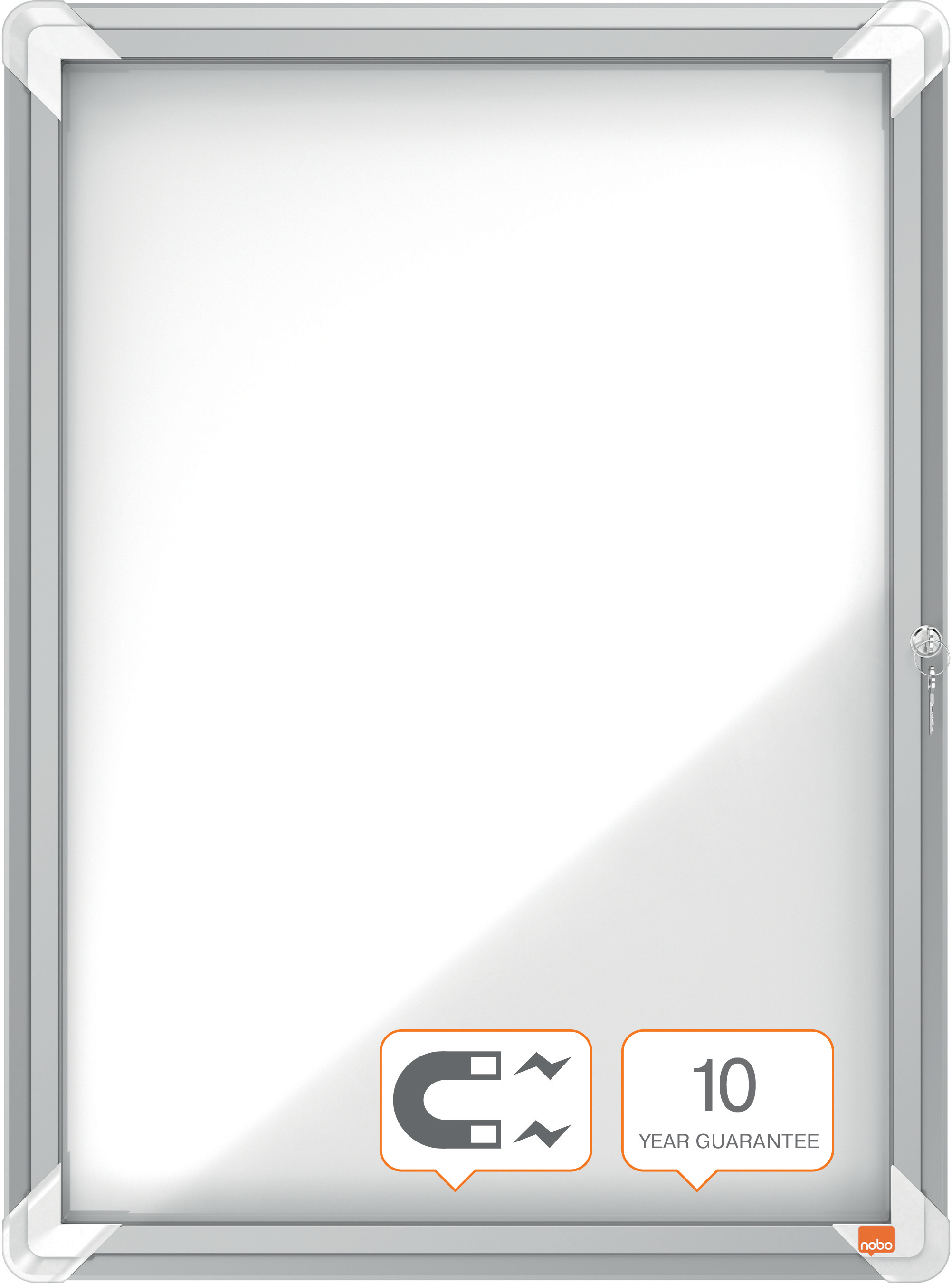 Nobo Premium Plus -lukollinen ilmoitustaulu, sivusta aukeava, 4 x A4