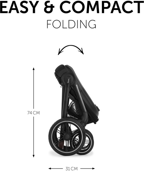 Hauck Walk N Care -rattaat, Black