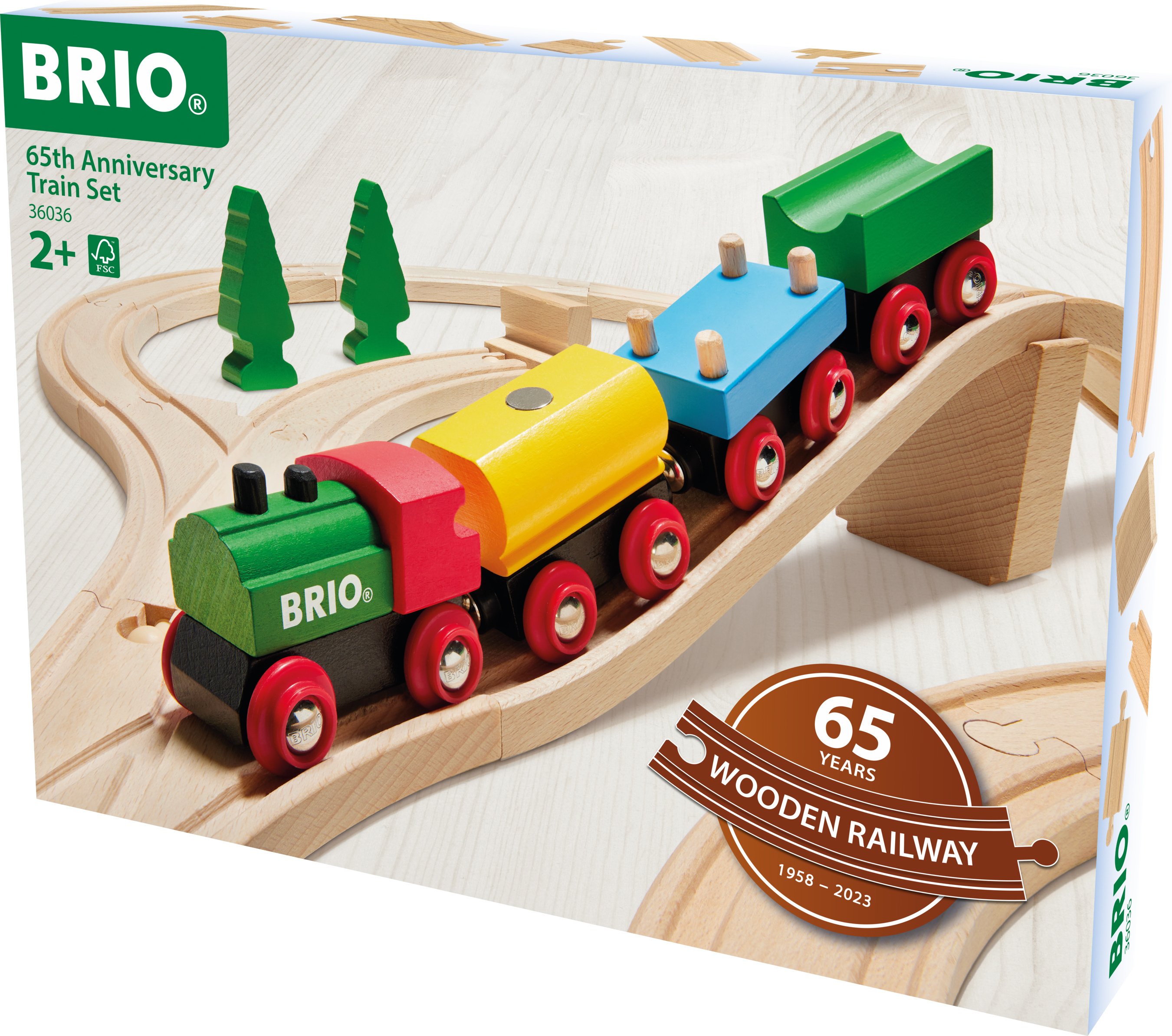 BRIO 36036 - Junasetti 65 vuotta, juhlaversio