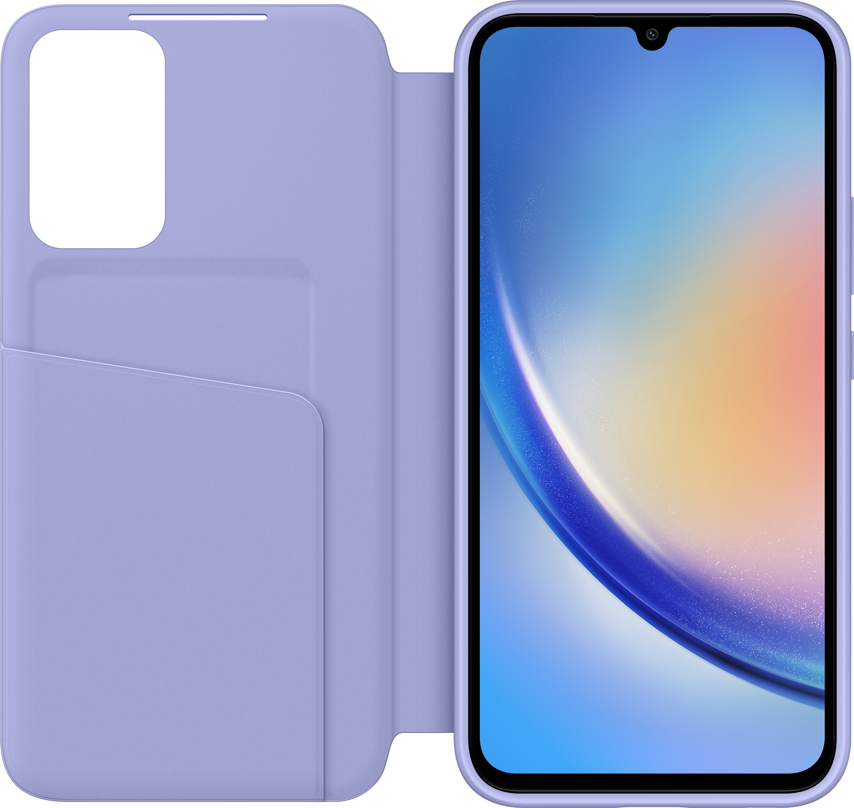 Samsung Galaxy A34 Smart View Wallet Case -lompakkokotelo, blueberry