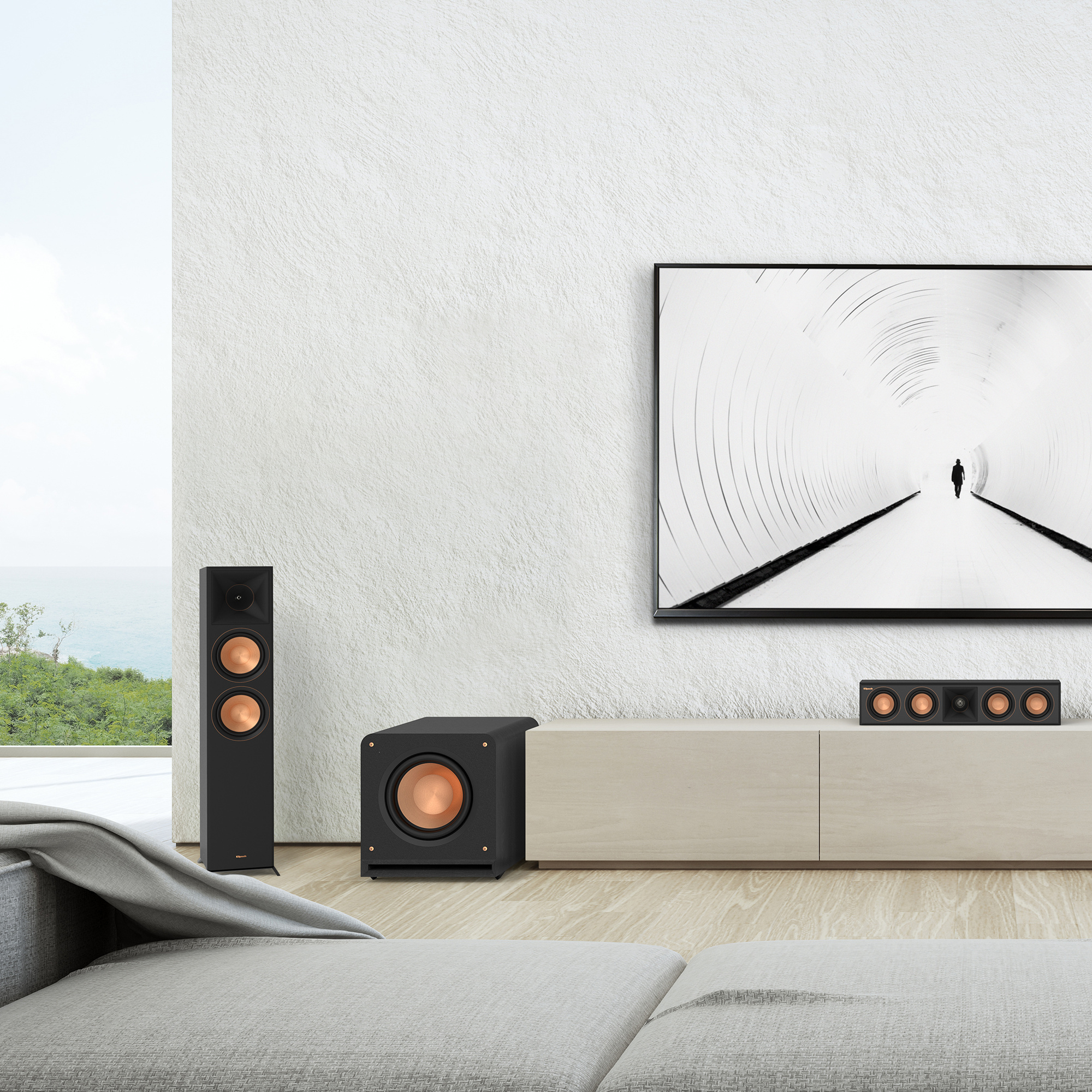 Klipsch RP-1200SW subwoofer, musta