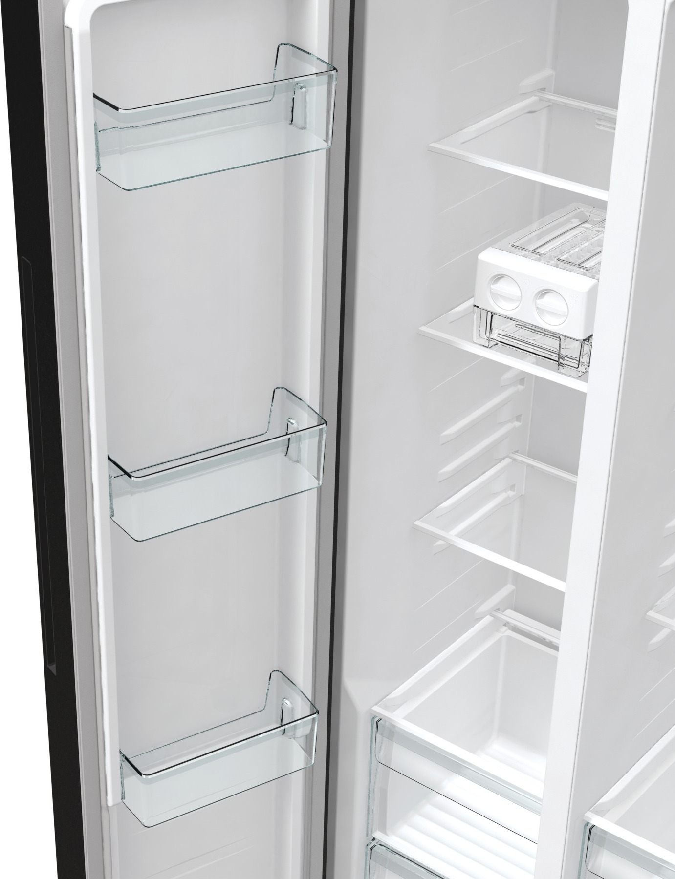 Gorenje NRR9185EABXLWD Side By Side, musta