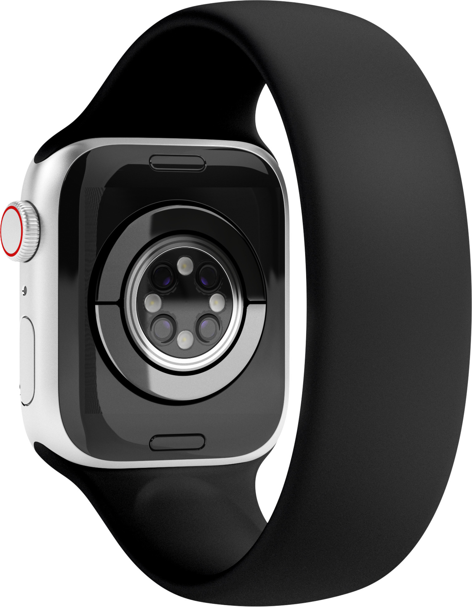 Vonmählen Solo Loop -silikoniranneke, Apple Watch 38 / 40 / 41, S-koko, musta