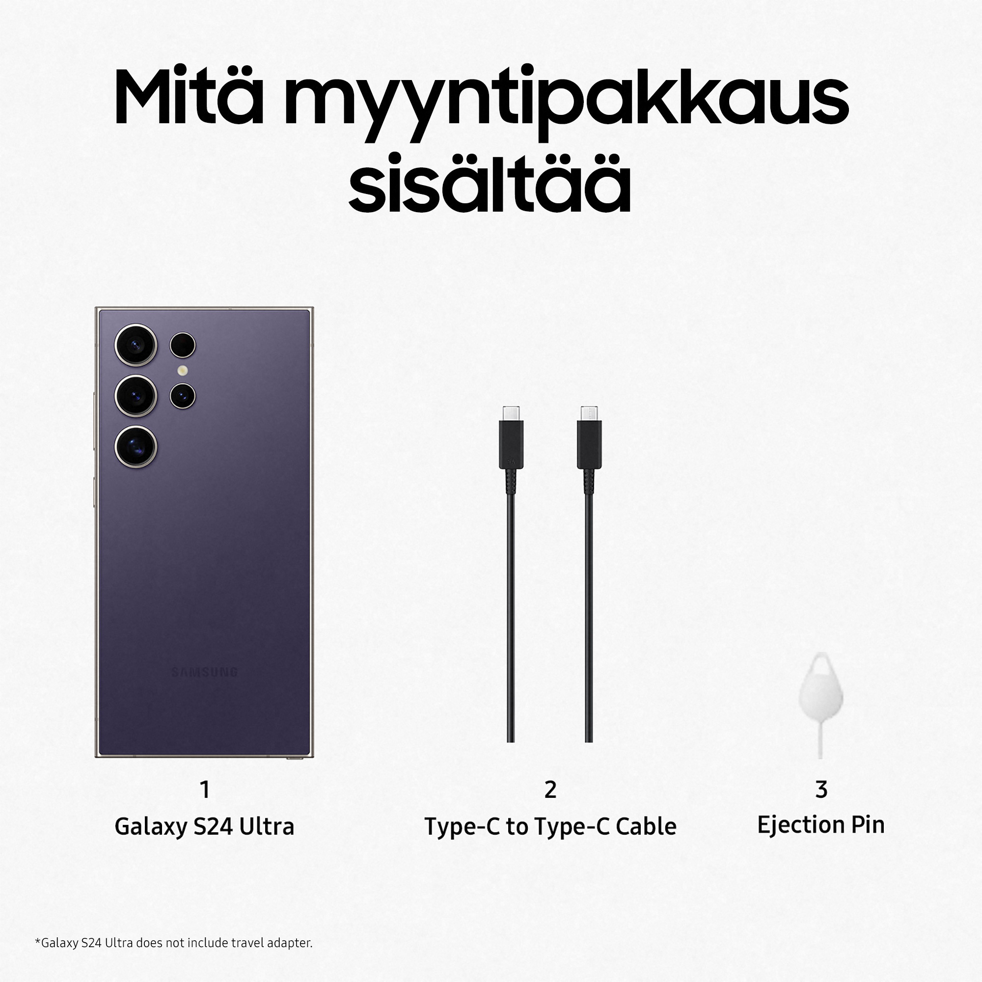 Samsung Galaxy S24 Ultra 5G -puhelin, 512/12 Gt, Titanium Violet 9 Samsung Galaxy S24 Ultra 5G -puhelin, 512/12 Gt, Titanium Violet - Image 9