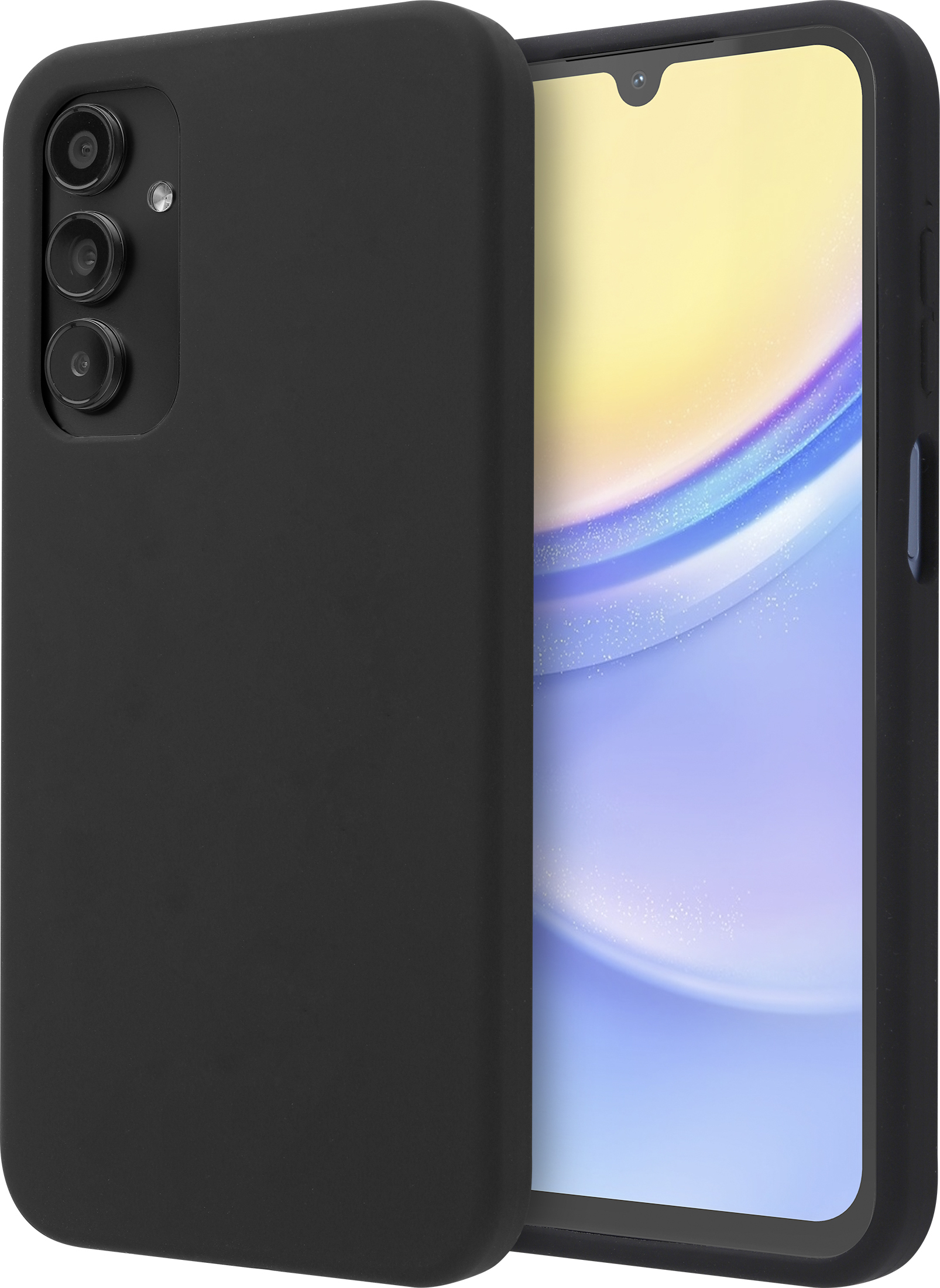 FoneKit Liquid Silicone -suojakuori, Samsung Galaxy A35, musta