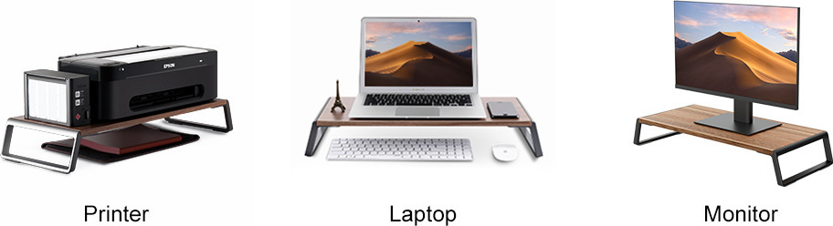 ErgoWork Hickory LCD Stand -monitoritaso, pähkinäpuu