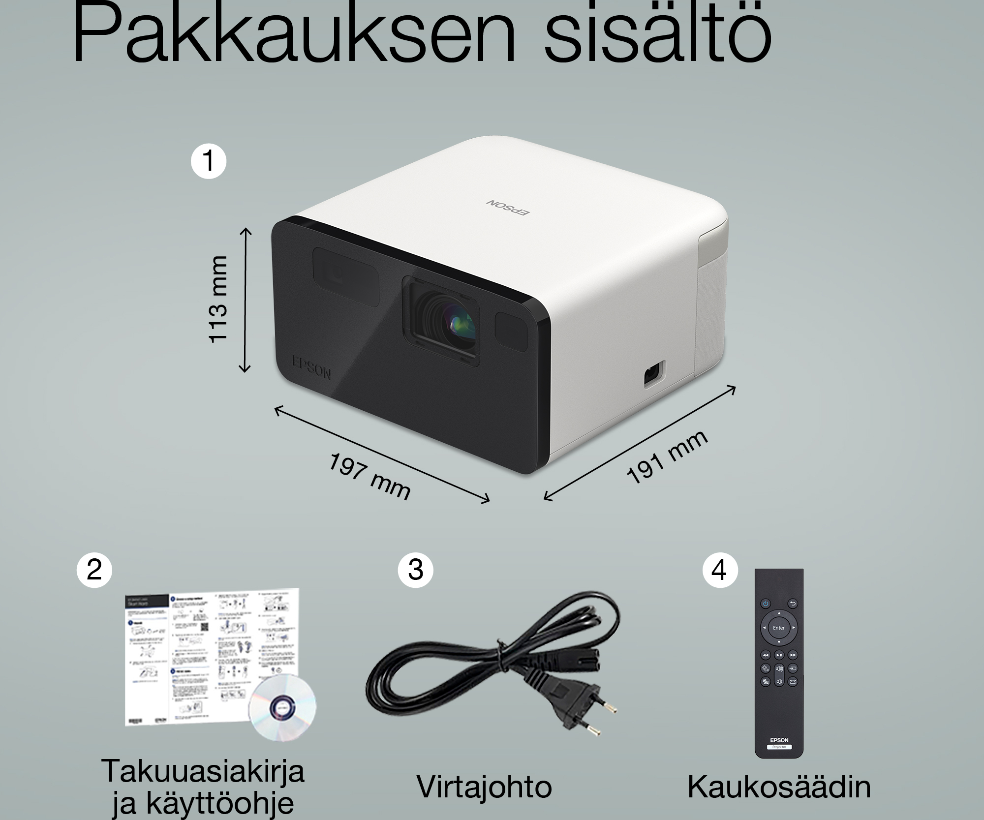 Epson EF-21W -minilaserprojektori-TV