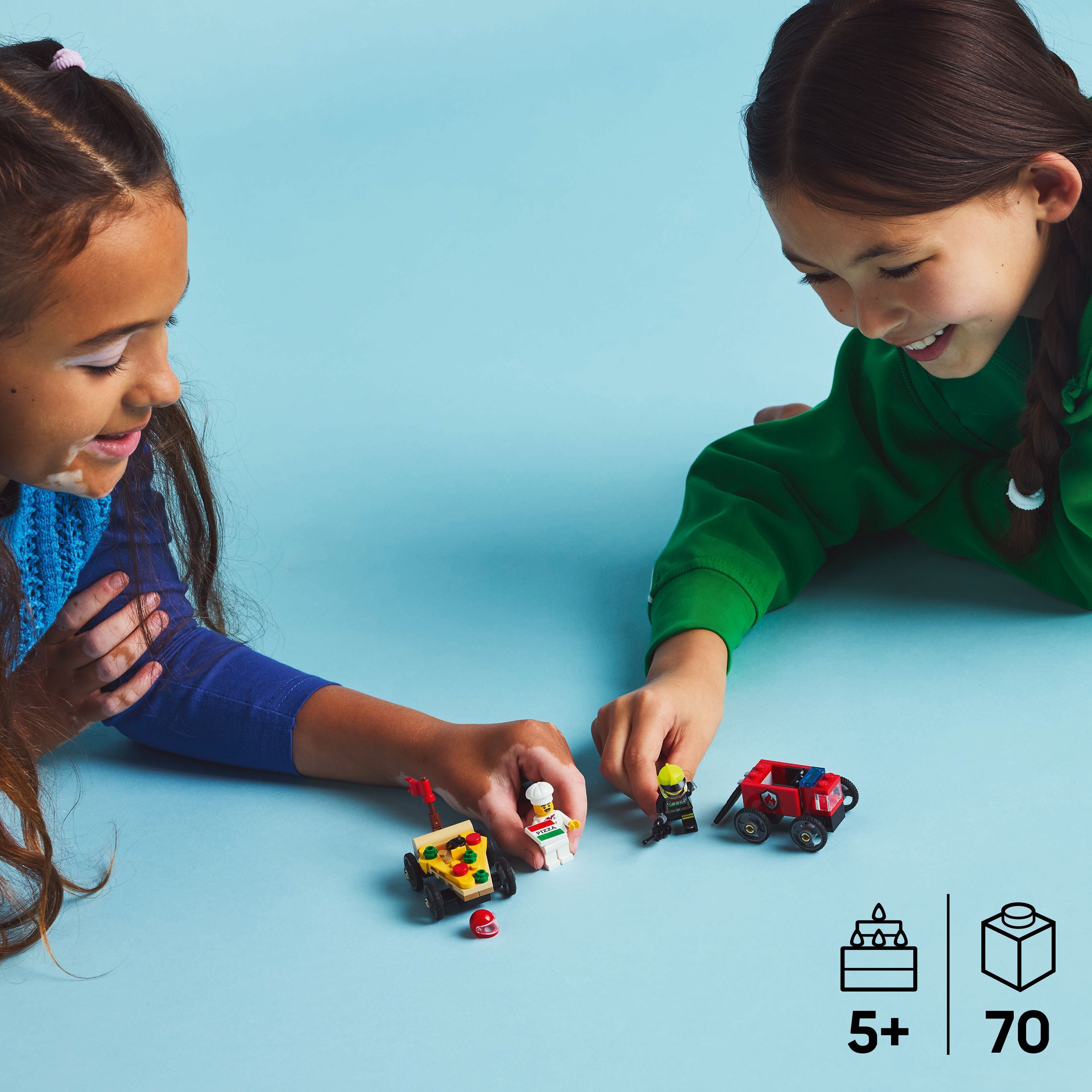 LEGO City 60458 – Pizza-auto vastaan paloauto – kilpa-autopakkaus