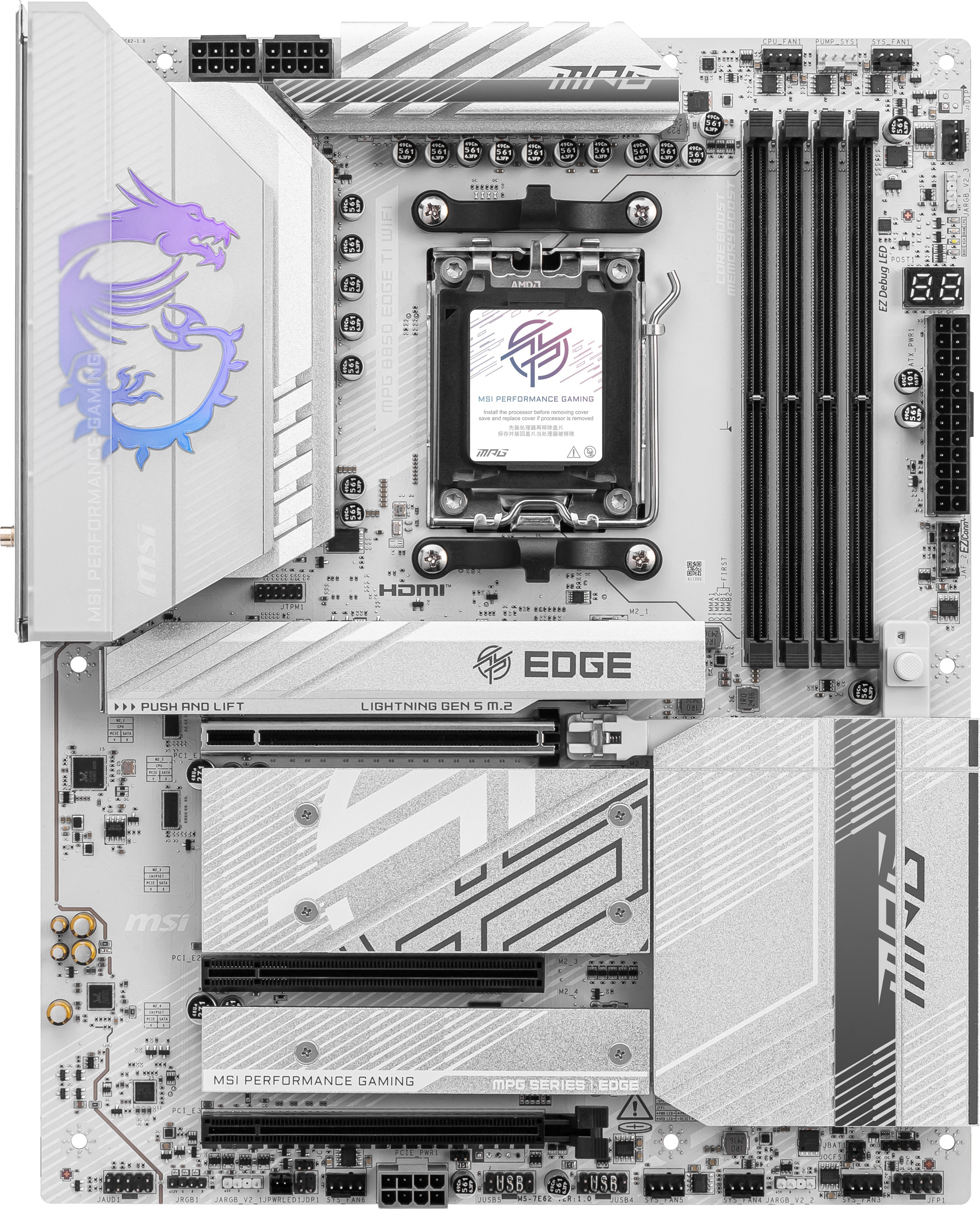 MSI MPG B850 EDGE TI WIFI AM5 ATX-emolevy