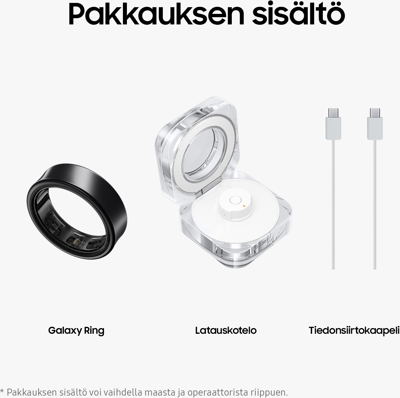 Samsung Galaxy Ring älysormus, Titanium Black, koko 9