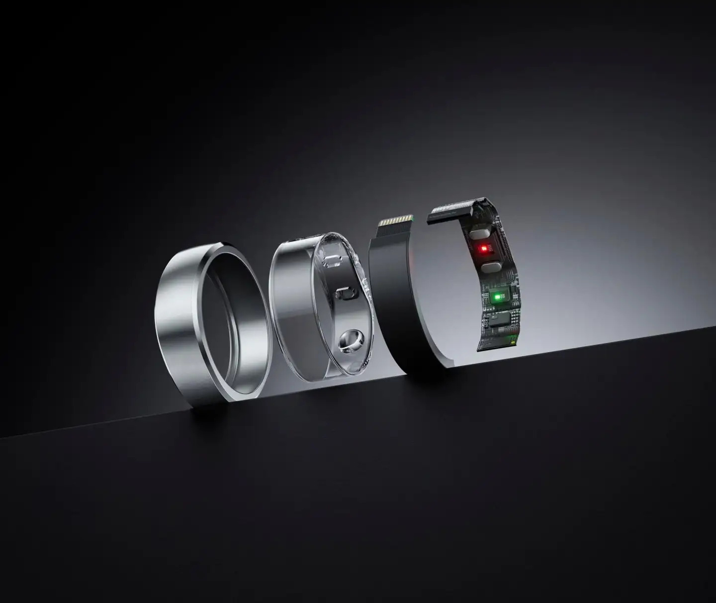 RingConn Gen 2 älysormus, hopea, koko 10