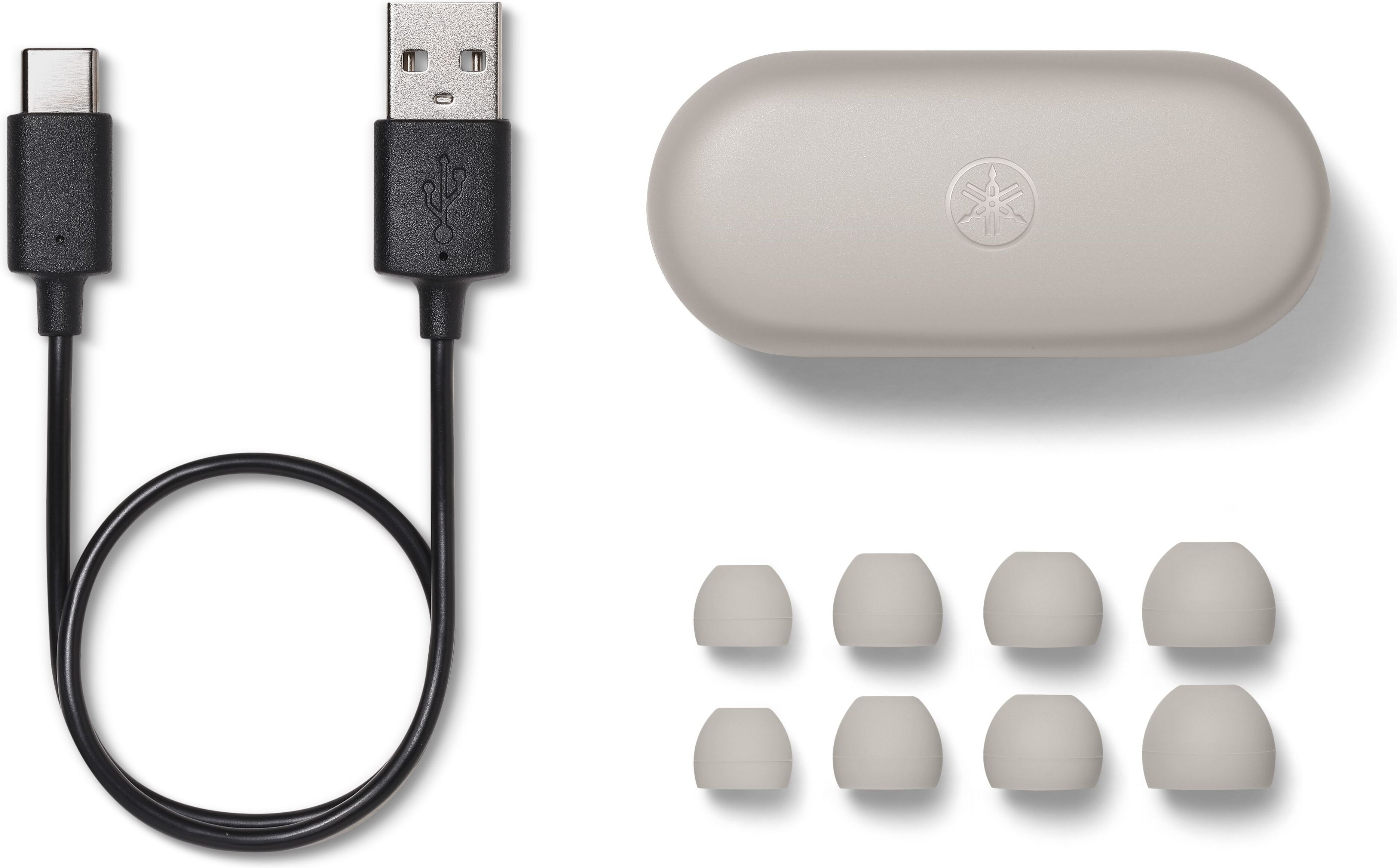 Yamaha TW-E3C langattomat nappikuulokkeet, beige 5 Yamaha TW-E3C langattomat nappikuulokkeet, beige - Image 5