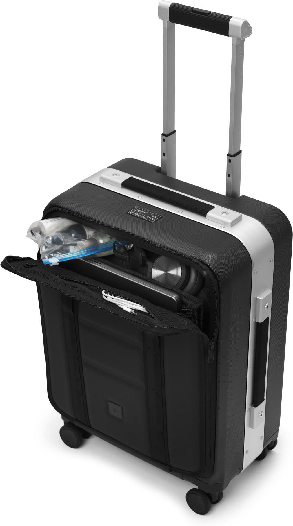 Db The Ramverk Pro Front-Access Cabin Luggage -matkalaukku, 55 cm, musta/hopea