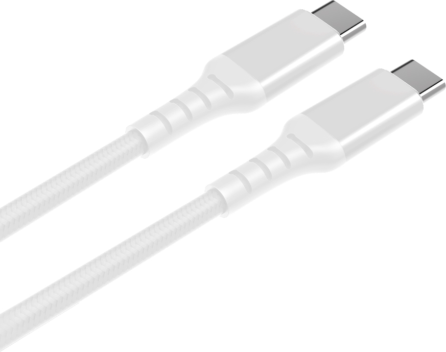 Fuj:tech USB-C - USB-C -kaapeli, 3m, valkoinen