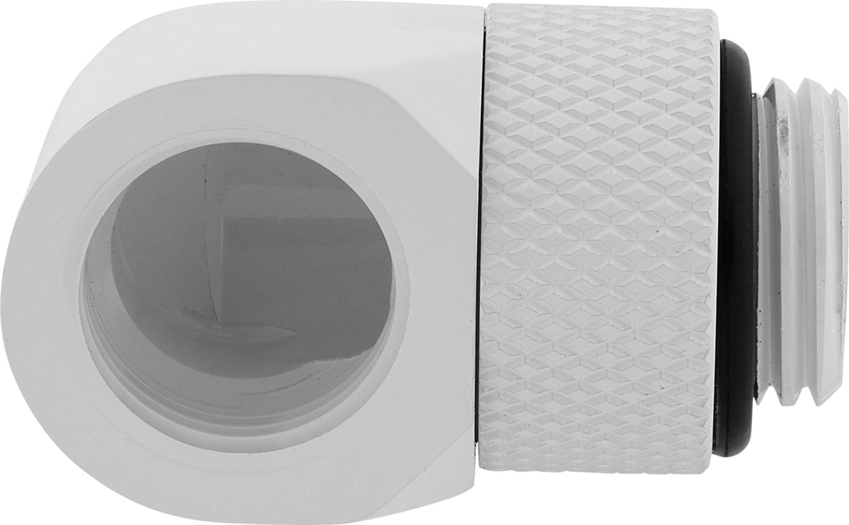Corsair Hydro X Series 90° Glossy White Rotary Adapter -liitinadapteri, valkoinen, 2-pack