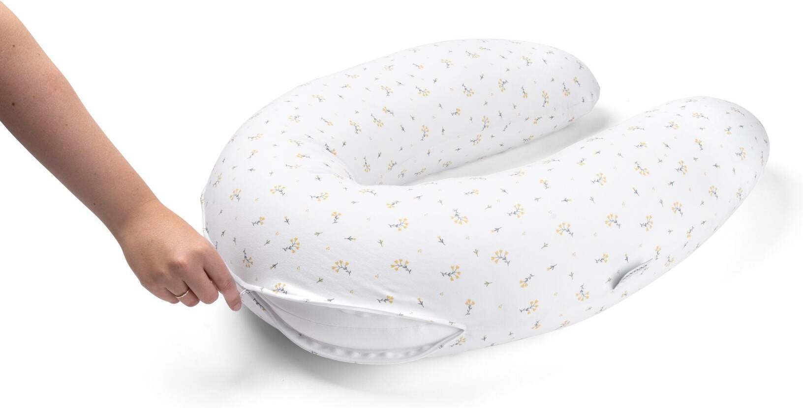 Doomoo Buddy -imetystyynyn vaihtopäällinen, flower yellow