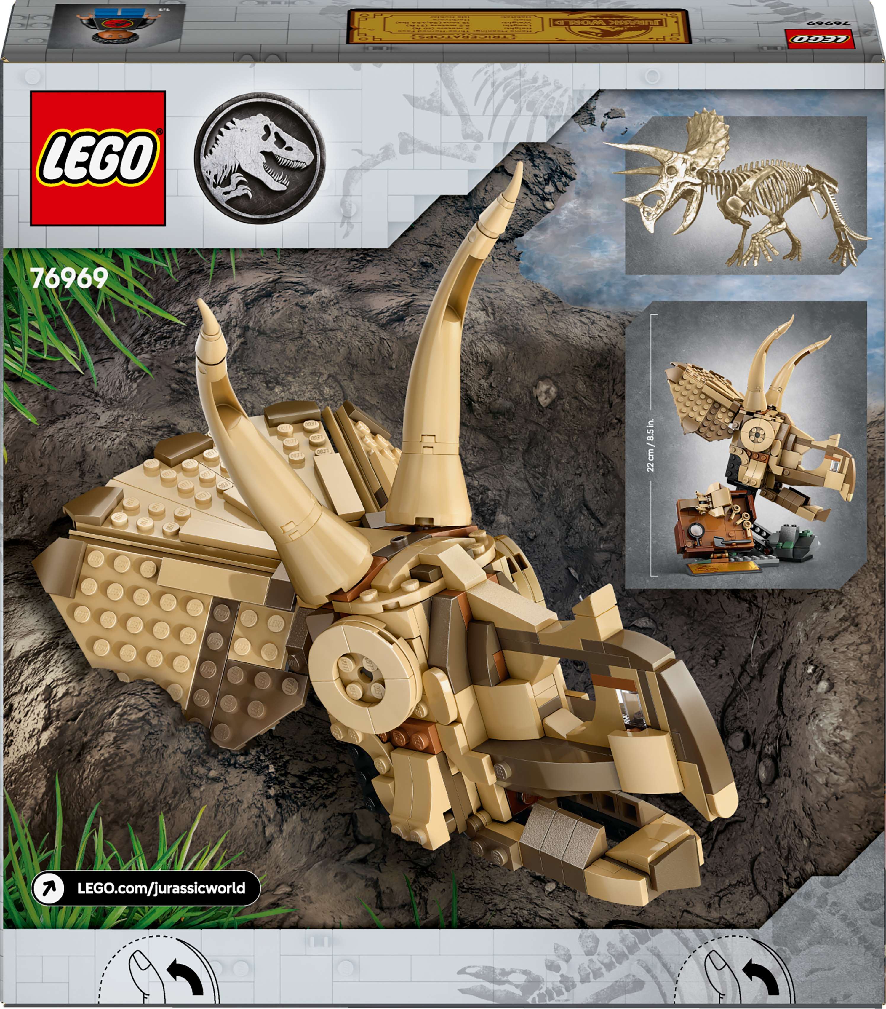 LEGO Jurassic World 76969 – Dinosaurusfossiilit: Triceratopsin kallo