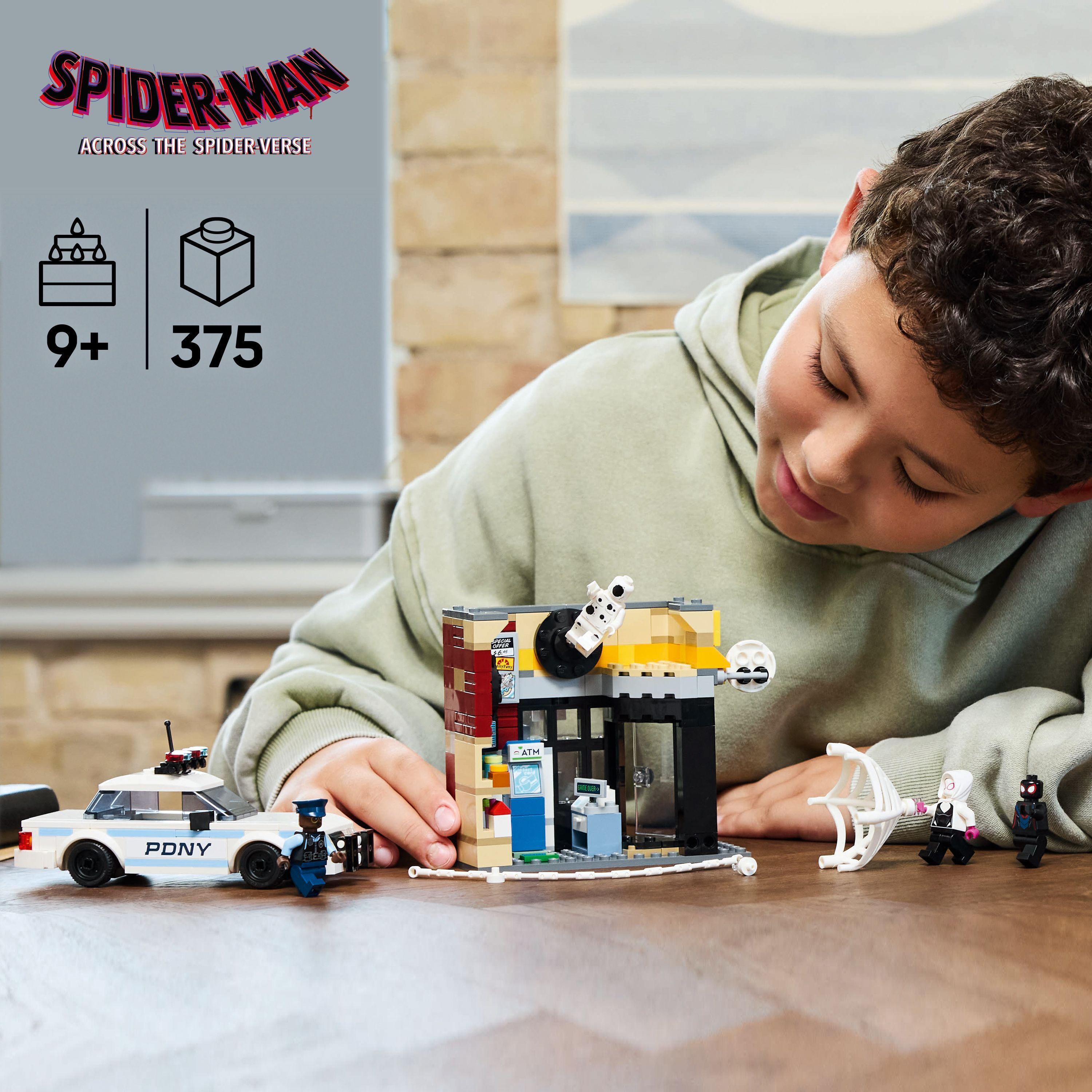 LEGO Super Heroes Marvel 76311 –  Hämähäkkiversum: Miles Morales vastaan Pilkku